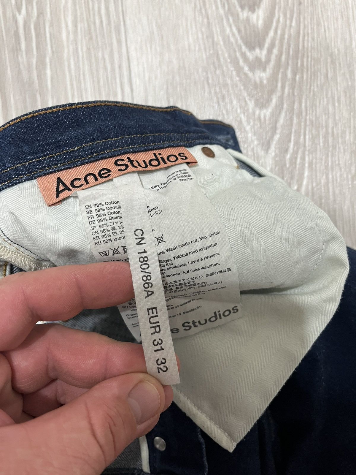 Acne Studios Acne Studios River Indigo Cropped Jeans Made in Italy Size US 31 - 11 Thumbnail