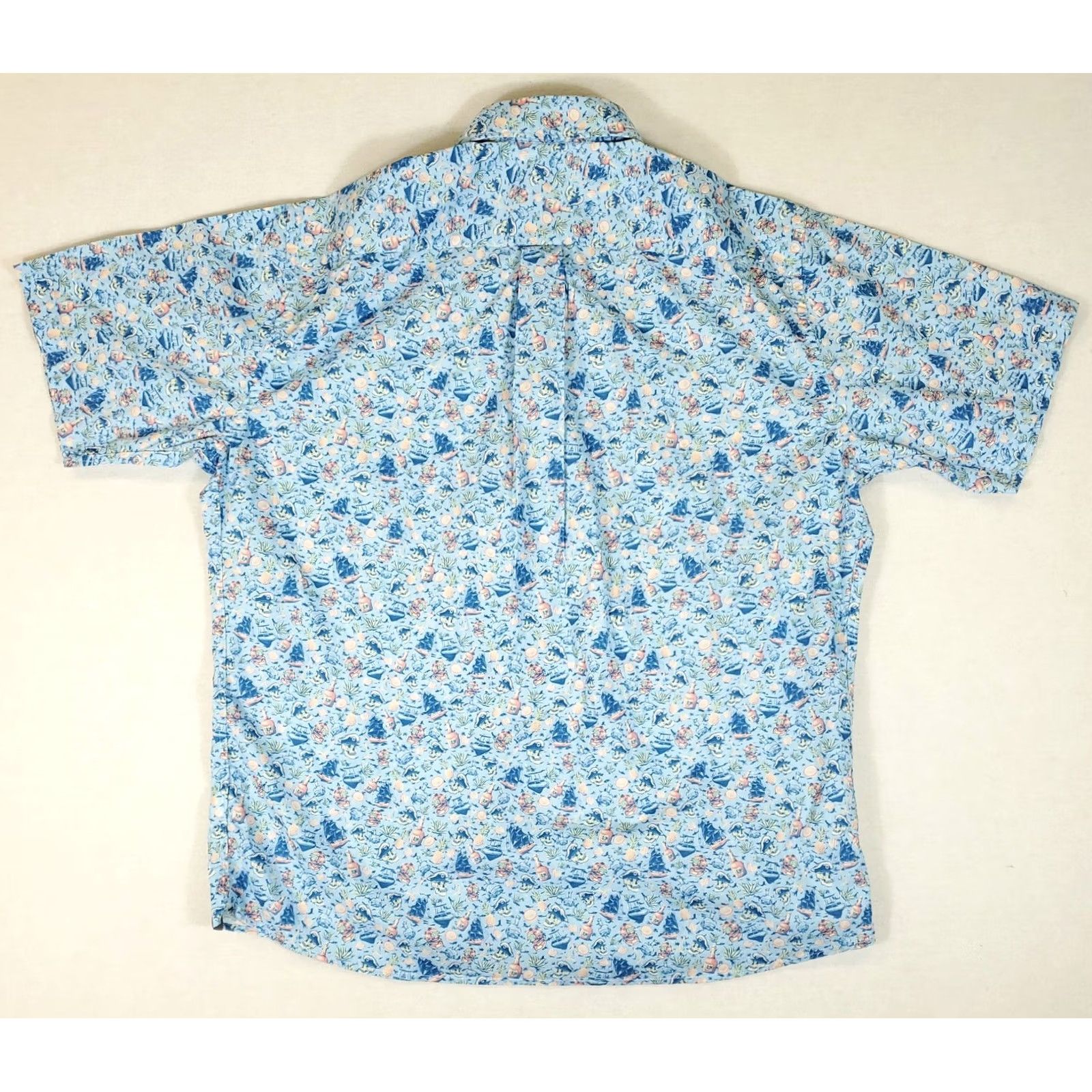 Peter Millar Peter Millar Button-Up Shirt Mens L Short Sleeve Blue Pirate Skull Rum Shirt Size US L / EU 52-54 / 3 - 4 Thumbnail