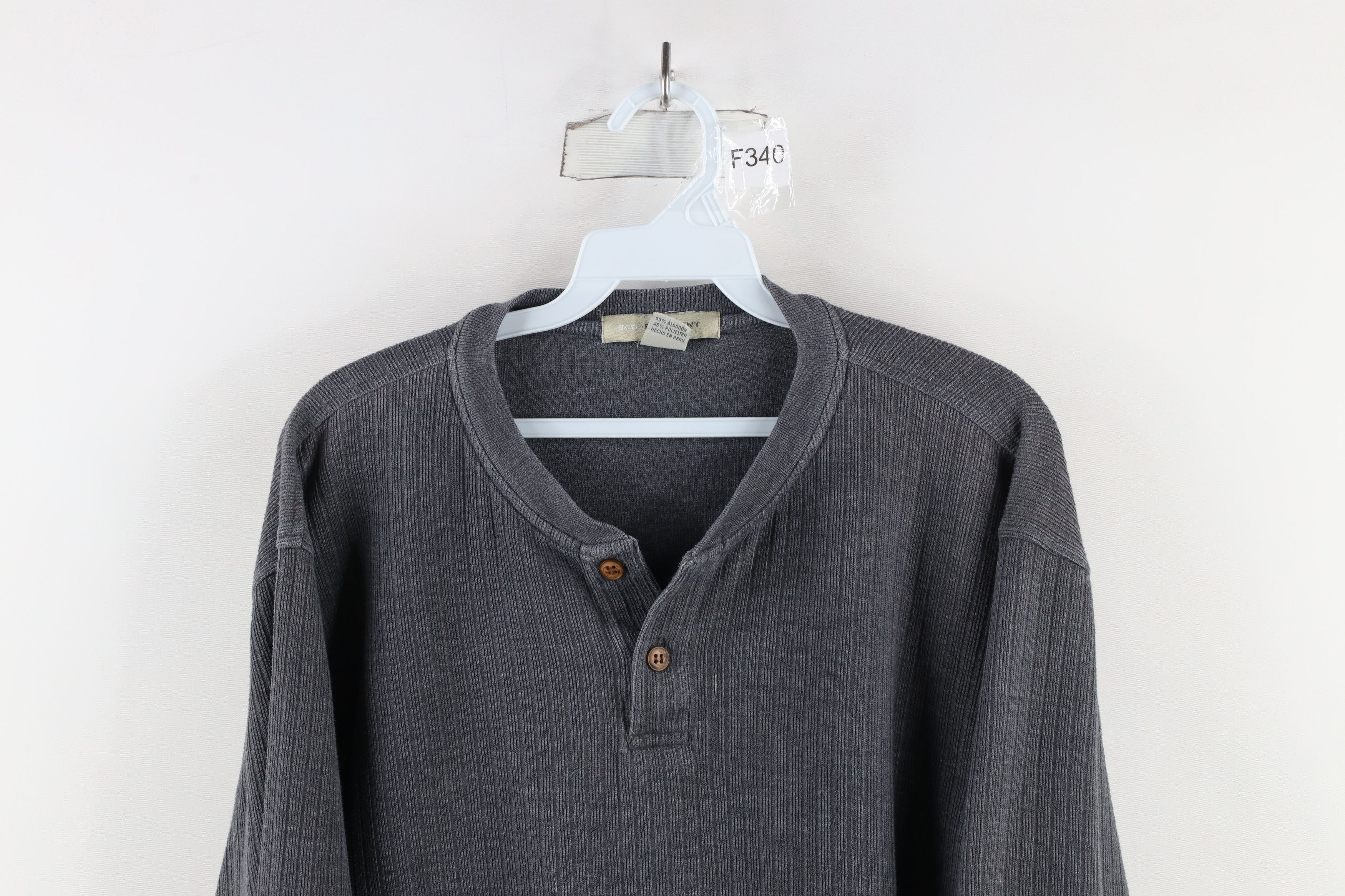 Vintage Vintage 90s Streetwear Knit Long Sleeve Henley T-Shirt Size US M / EU 48-50 / 2 - 2 Thumbnail