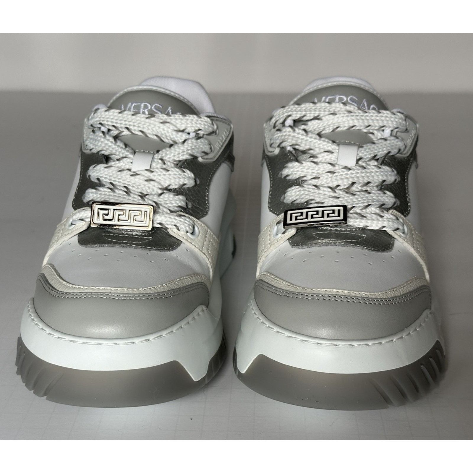 Versace Versace Odissea Leather White/Gray Sneakers 10 US 1015437 Size US 10 / EU 43 - 9 Thumbnail