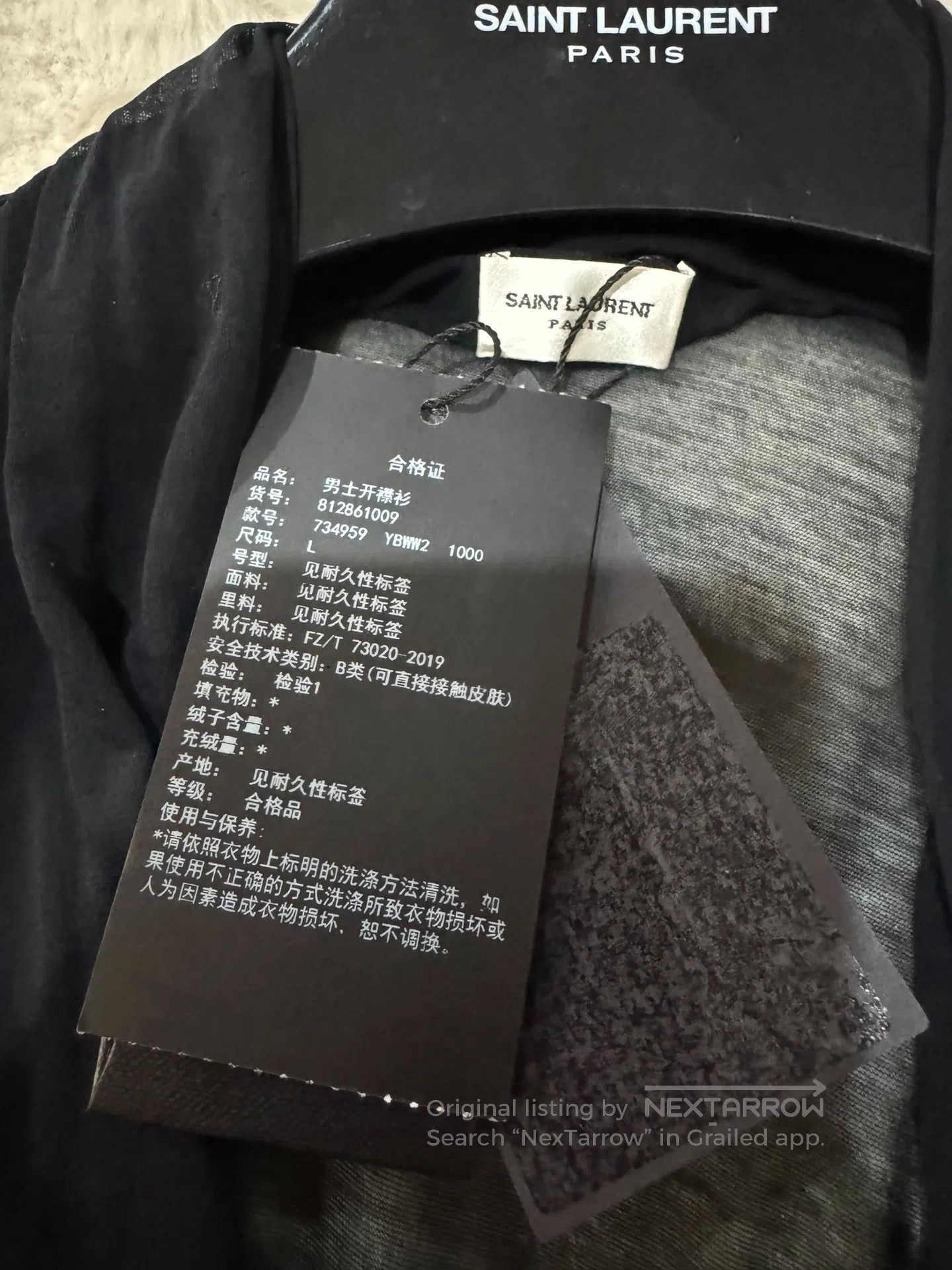 Saint Laurent Paris Saint Laurent Paris Crepe Deep V Neck Camisole| Size US L / EU 52-54 / 3 - 4 Thumbnail