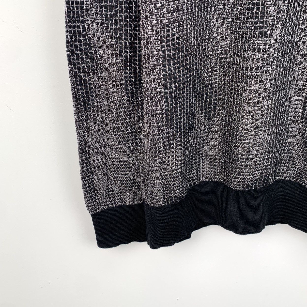 Hermes Hermes Gray Plaid Wool Turtleneck Long Sleeve Knit Sweater Size L / US 10 / IT 46 - 4 Thumbnail