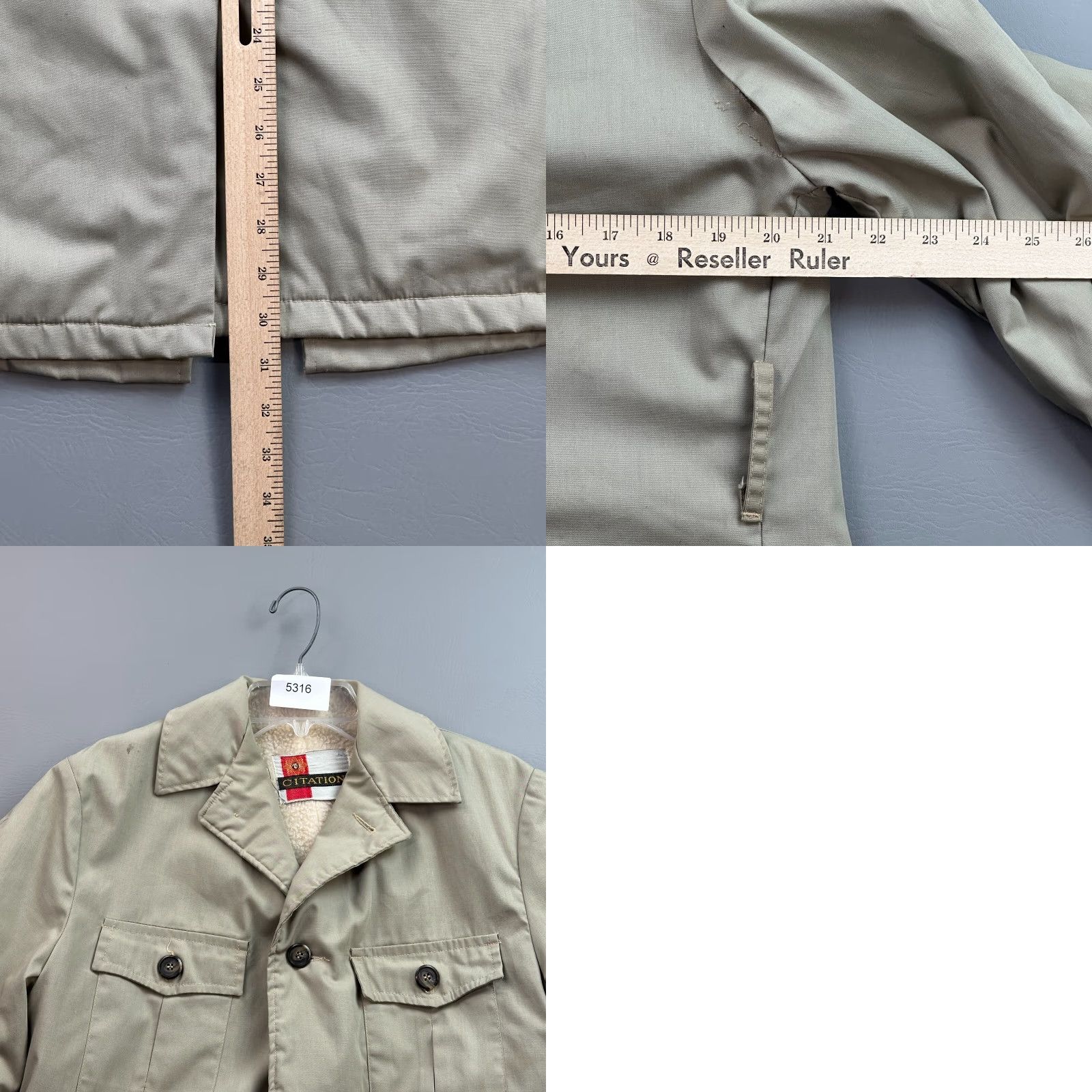Vintage VINTAGE Citation Jacket Mens 38 Beige Sherpa Lined Chore Utility Western 70s Jacket Size US XXS / EU 40 - 10 Thumbnail