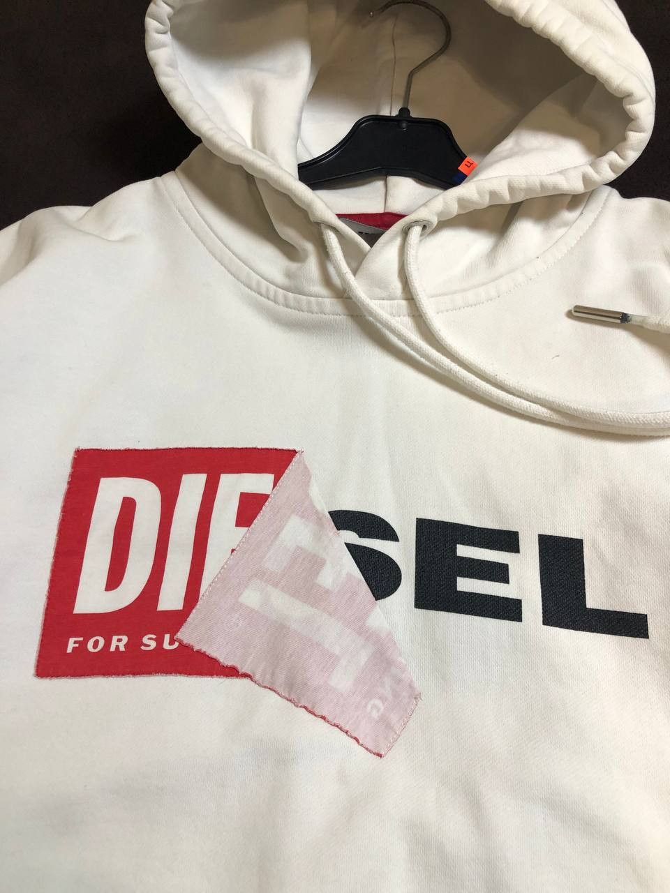Diesel Vintage Y2K Diesel Hybrid Logo White Boxy Hoodie Size US XXS / EU 40 - 12 Thumbnail