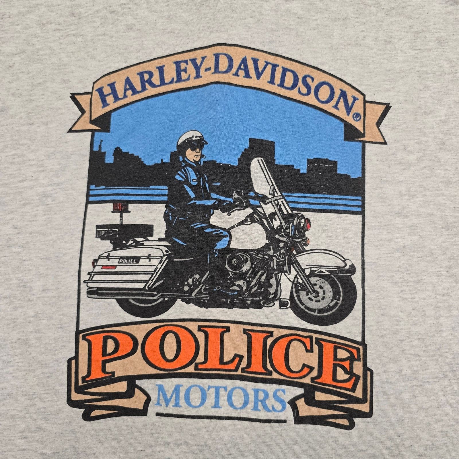 Harley Davidson × Vintage Vintage Harley Davidson Polo Police Motors Gray L Shirt 90s Size US L / EU 52-54 / 3 - 2 Thumbnail