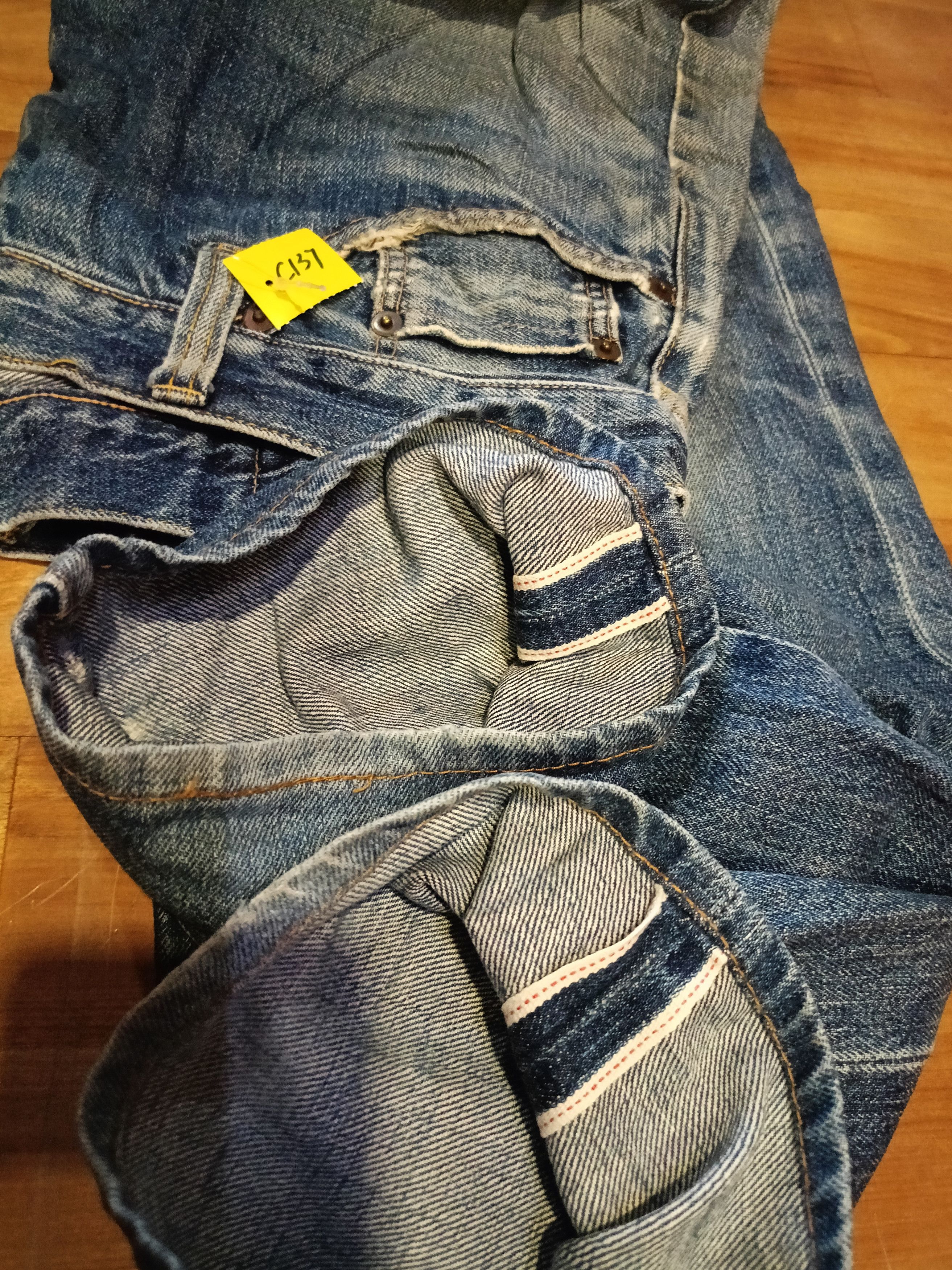Johnbull DL John Bull Japan selvedge ripped Denim like cobain #c137 Size US 33 - 12 Thumbnail