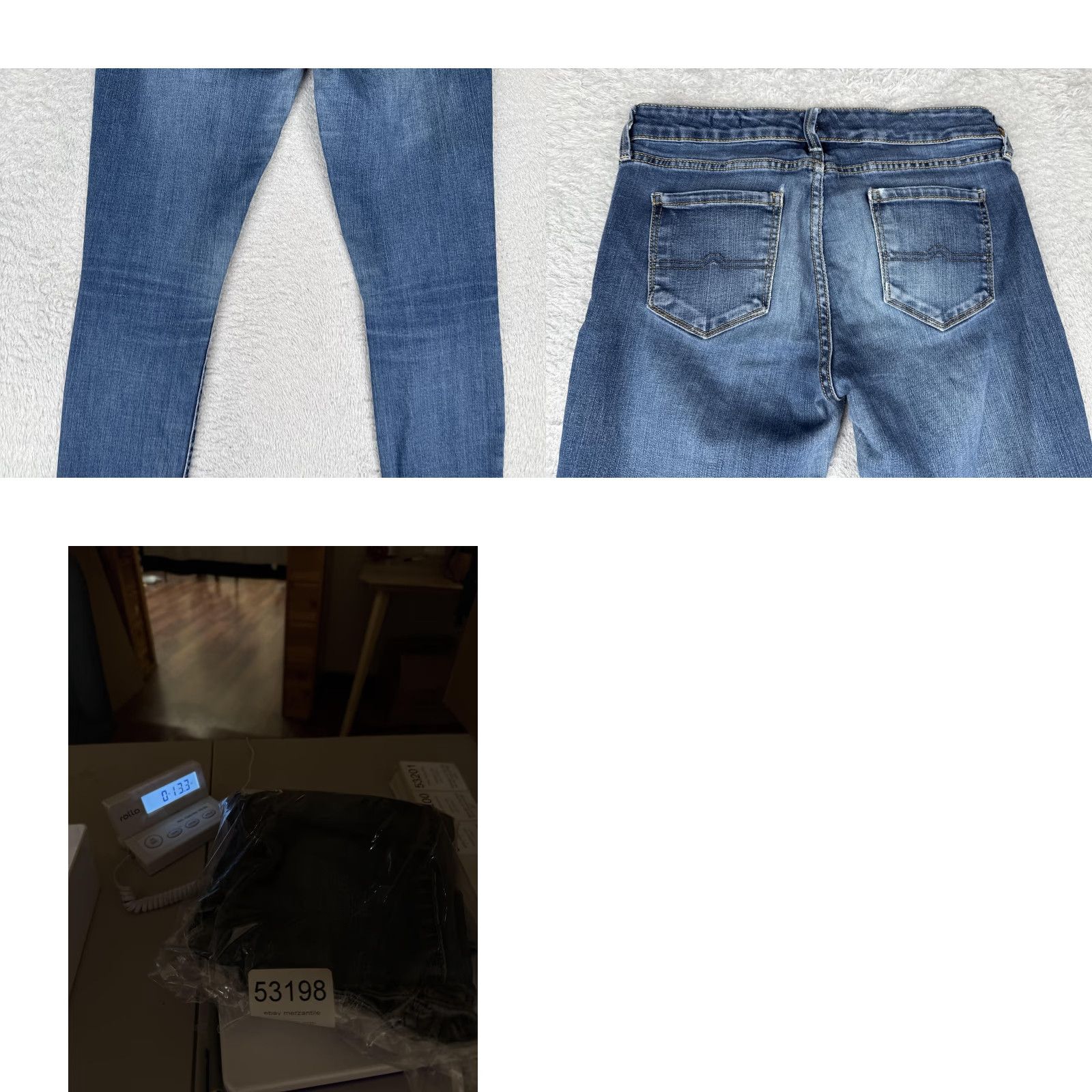 Vintage Arizona Jean Co Jeans Womens 12 Blue Super Skinny Mid Rise Distressed Stretch Size 28" / US 6 / IT 42 - 10 Thumbnail