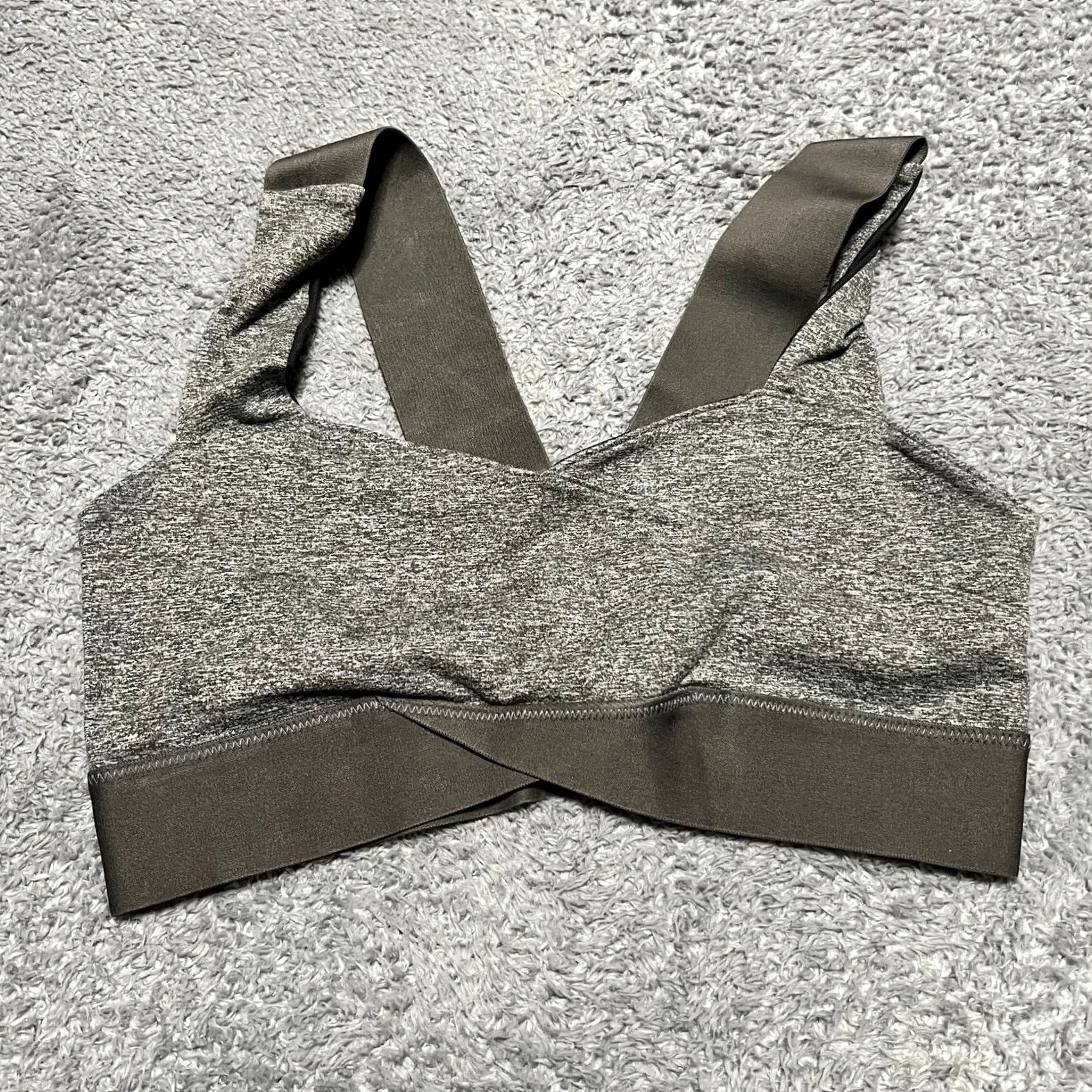Free People Free People FP Movement Sports Bra Womens Small Just Breathe Gray S Womens Gray Sports Bra Size ONE SIZE - 2 Thumbnail