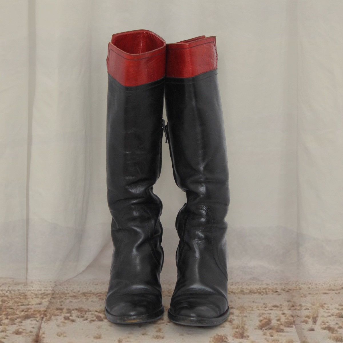 Vintage 🍎BLACK HIGH BOOTS🍎 Size US 7 / IT 37 - 2 Thumbnail