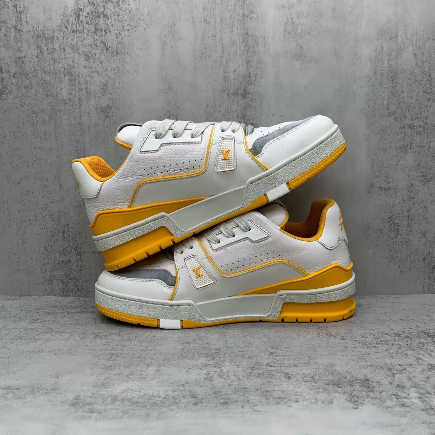 Louis Vuitton Lv Trainer White Yellow 36.5 98 New Size US 6 / IT 36 - 3 Thumbnail