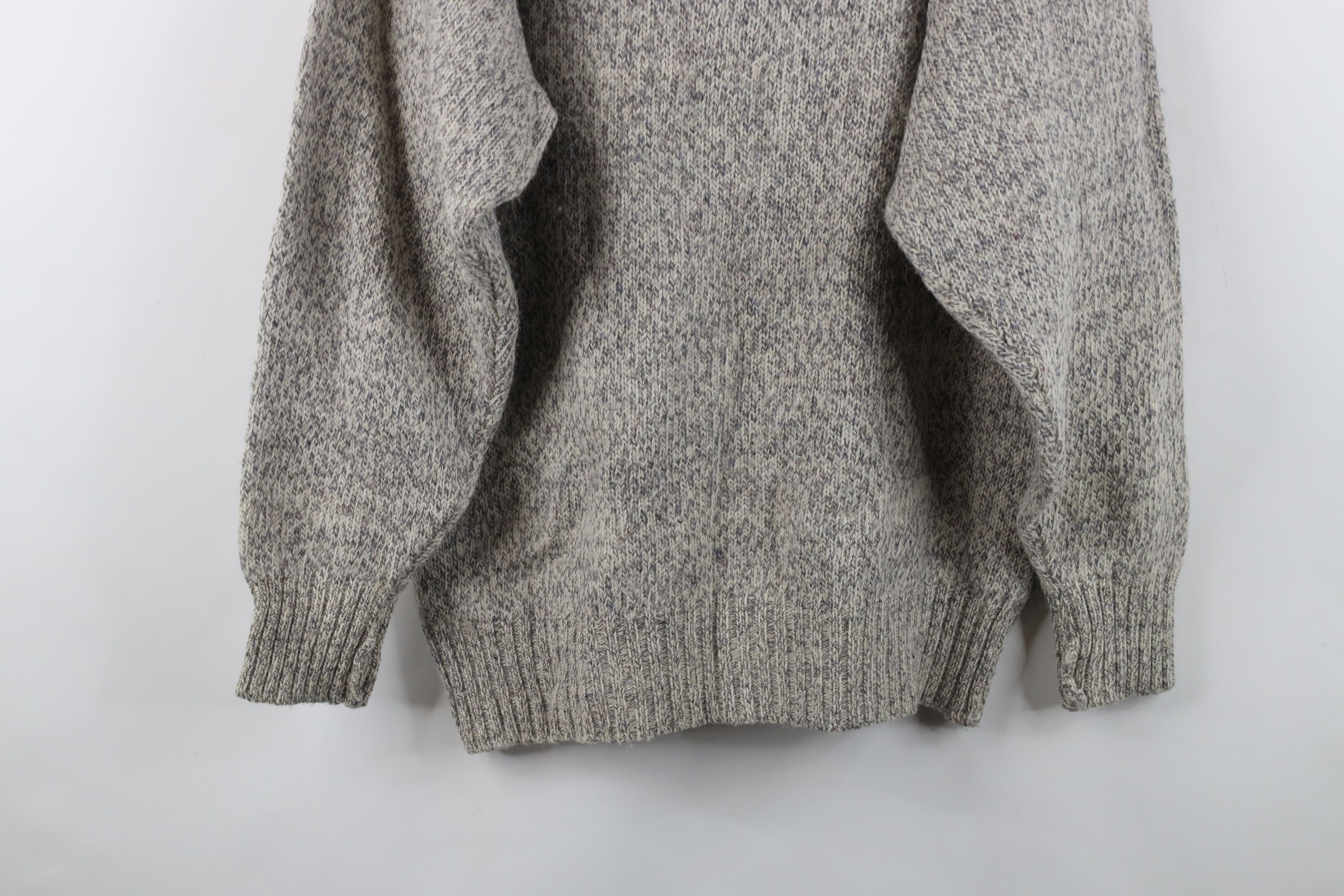 Vintage Vintage 90s Streetwear Blend Knit Shawl Collar Sweater Gray Size US L / EU 52-54 / 3 - 11 Thumbnail