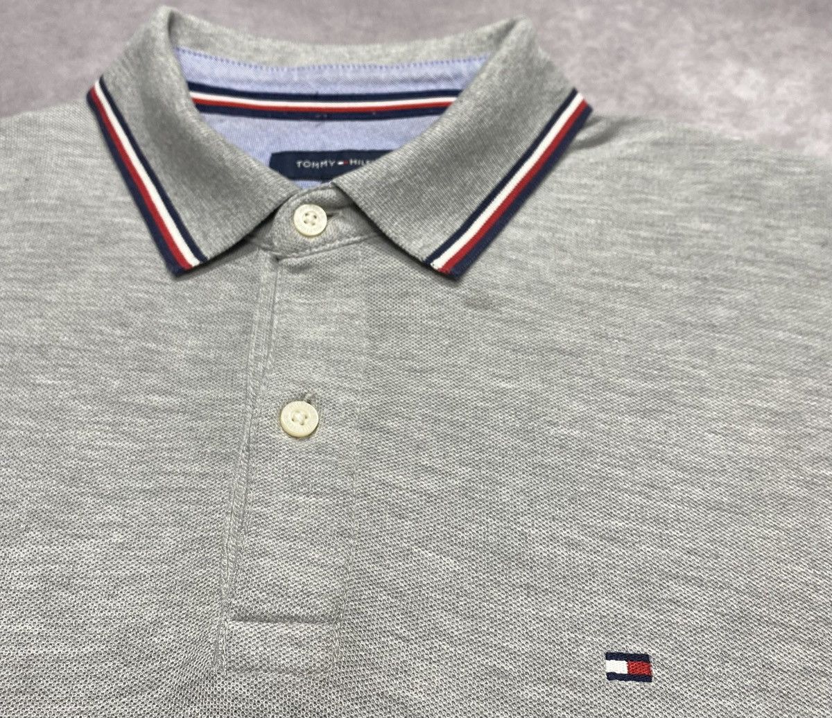Tommy Hilfiger Vintage Tommy Hilfiger Light Gray Heather Wicking Polo Shirt Size US M / EU 48-50 / 2 - 2 Thumbnail