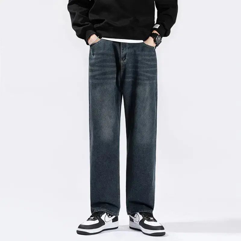 Japanese Brand Retro loose washed wide leg jeans Size US 30 / EU 46 - 6 Thumbnail