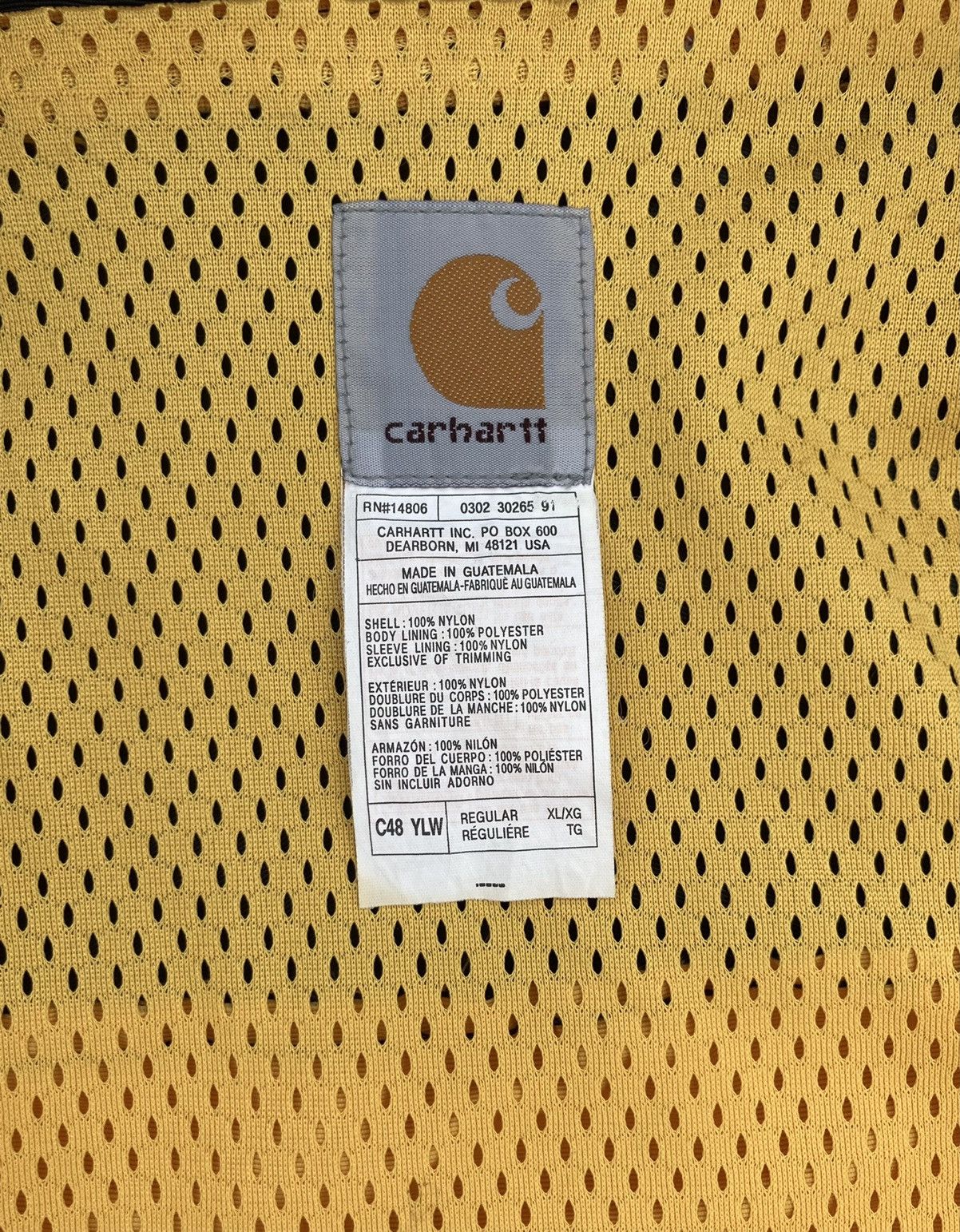 Carhartt Vintage Yellow Carhartt Jacket Yellow Carhartt Over Coat C48 Size US XL / EU 56 / 4 - 8 Thumbnail