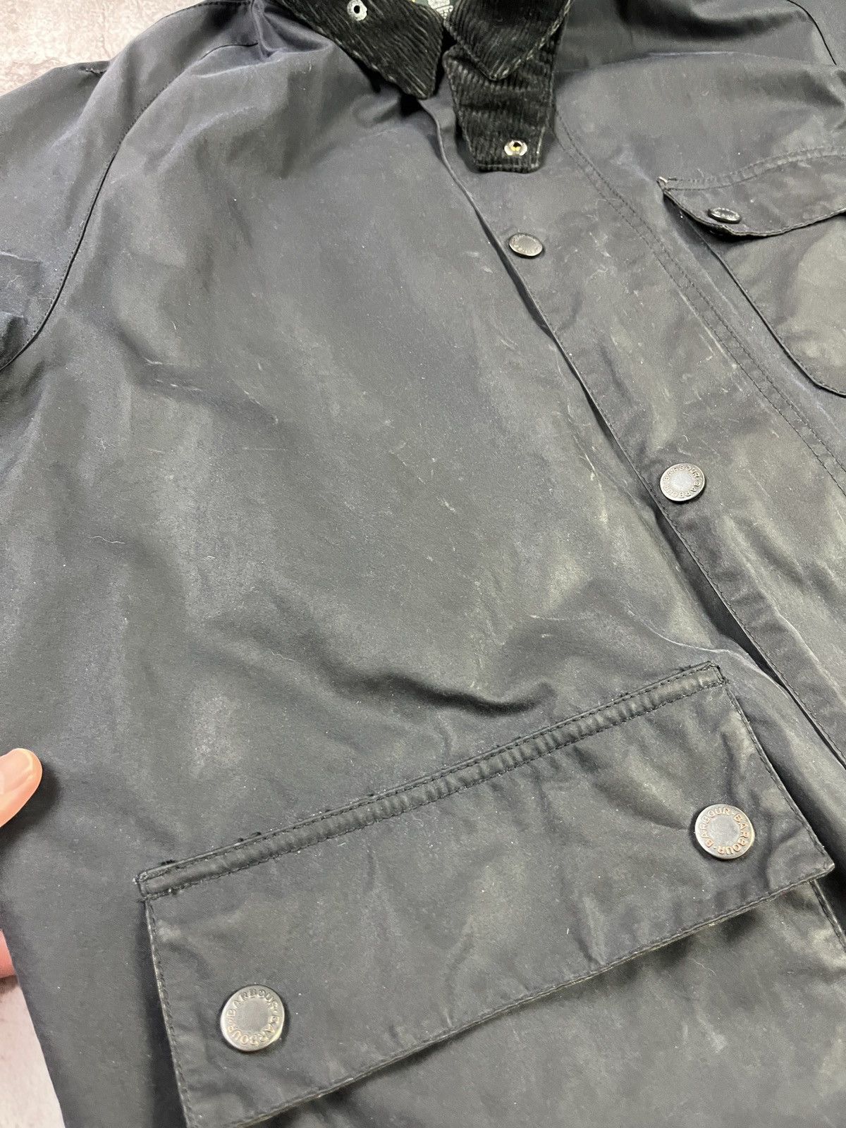 Barbour Barbour Rufford Wax Black Classic Tartan Waxed Cotton Jacket Size US XL / EU 56 / 4 - 11 Thumbnail