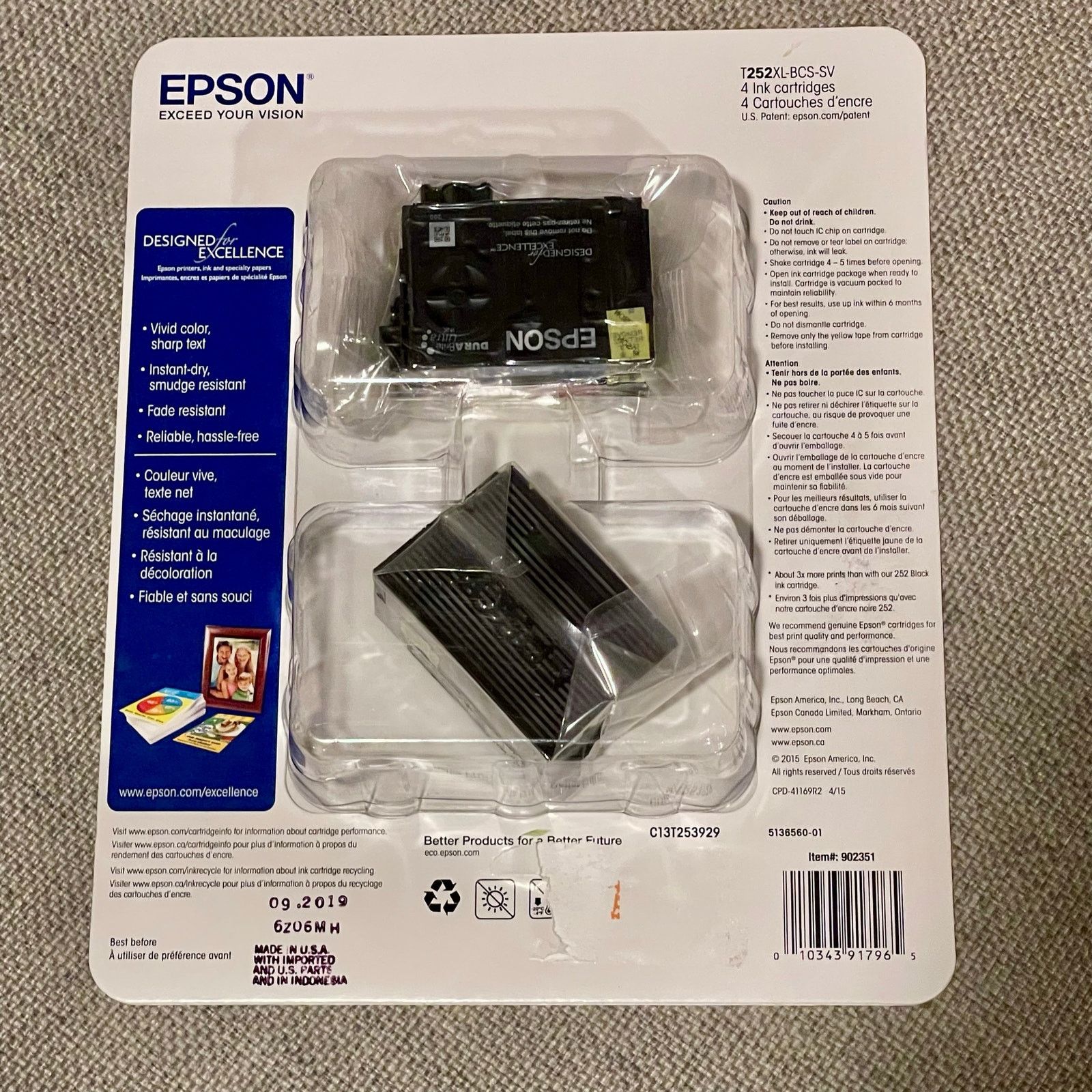 INTENTIONALLY BLANK New Epson 252XL & 252 Value Combo Pack Colors Ink Printer Size ONE SIZE - 2 Thumbnail
