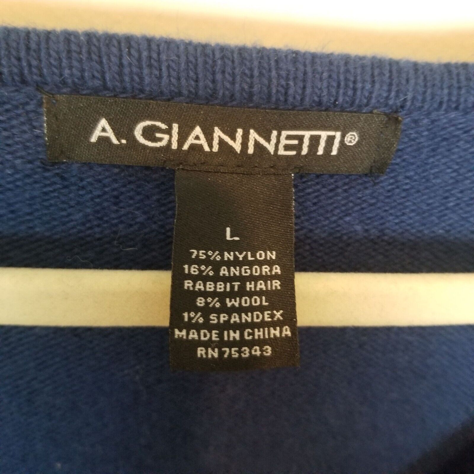 Vintage A Giannetti Womens Wool Angora V-Neck Sweater L Minimalist Size L / US 10 / IT 46 - 6 Thumbnail