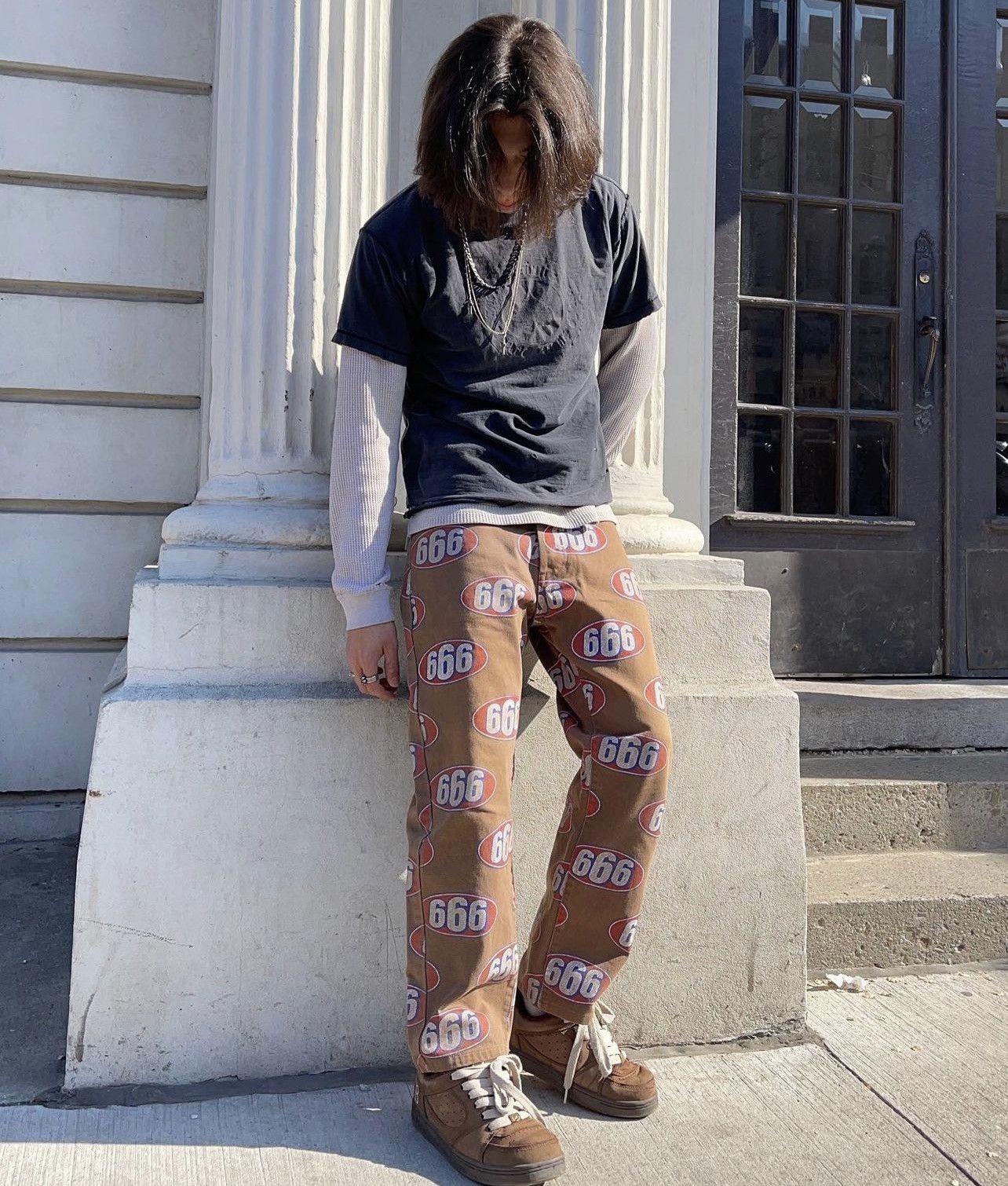 Supreme SS17 Supreme 666 Brown Denim Grailed