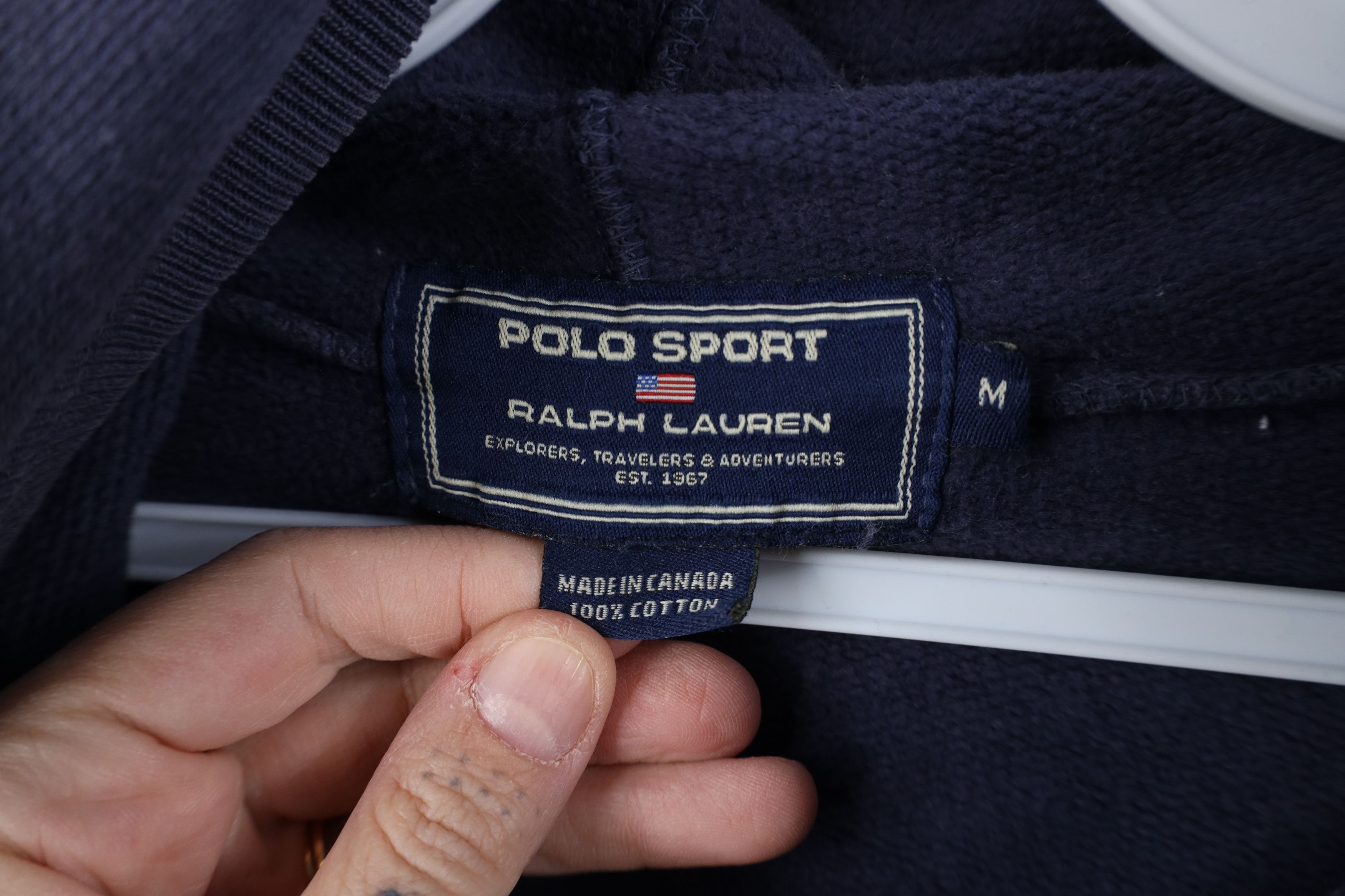Polo Ralph Lauren Vintage 90s Polo Sport Ralph Lauren French Terry Hoodie Blue Size US M / EU 48-50 / 2 - 9 Thumbnail