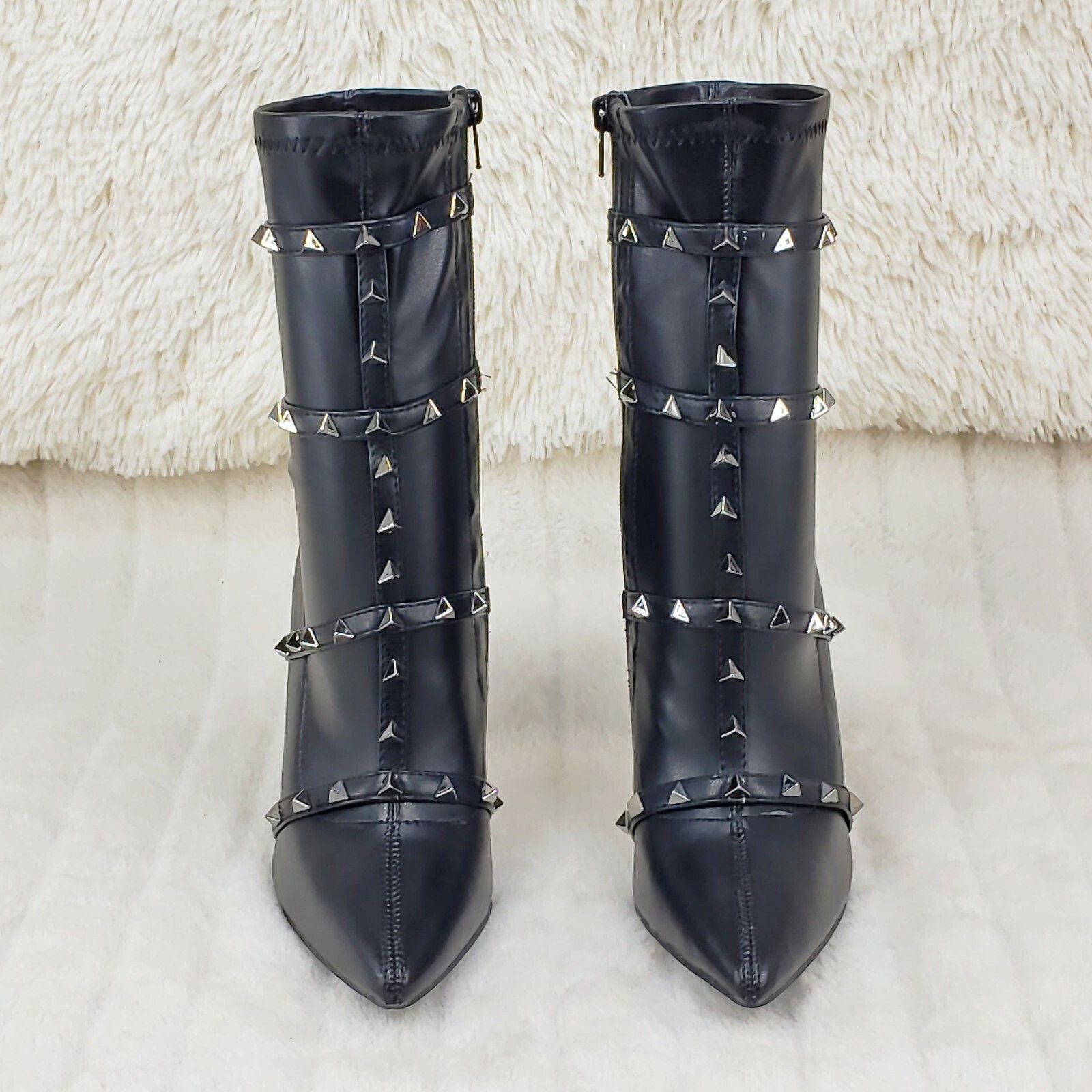 Other Mark Pyramid Stud Strap High Heel Pointy Toe Stretch Ankle B Size US 9 / IT 39 - 7 Thumbnail