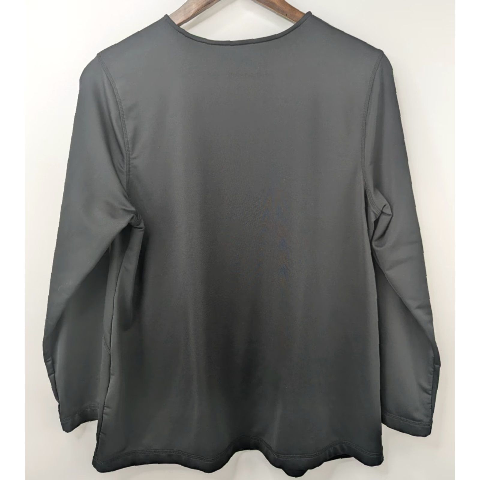 J. Jill J. Jill Black Rhodes Crew Neck Tee Long Sleeve Shirt Womens L Petite Stretch Size L / US 10 / IT 46 - 4 Thumbnail