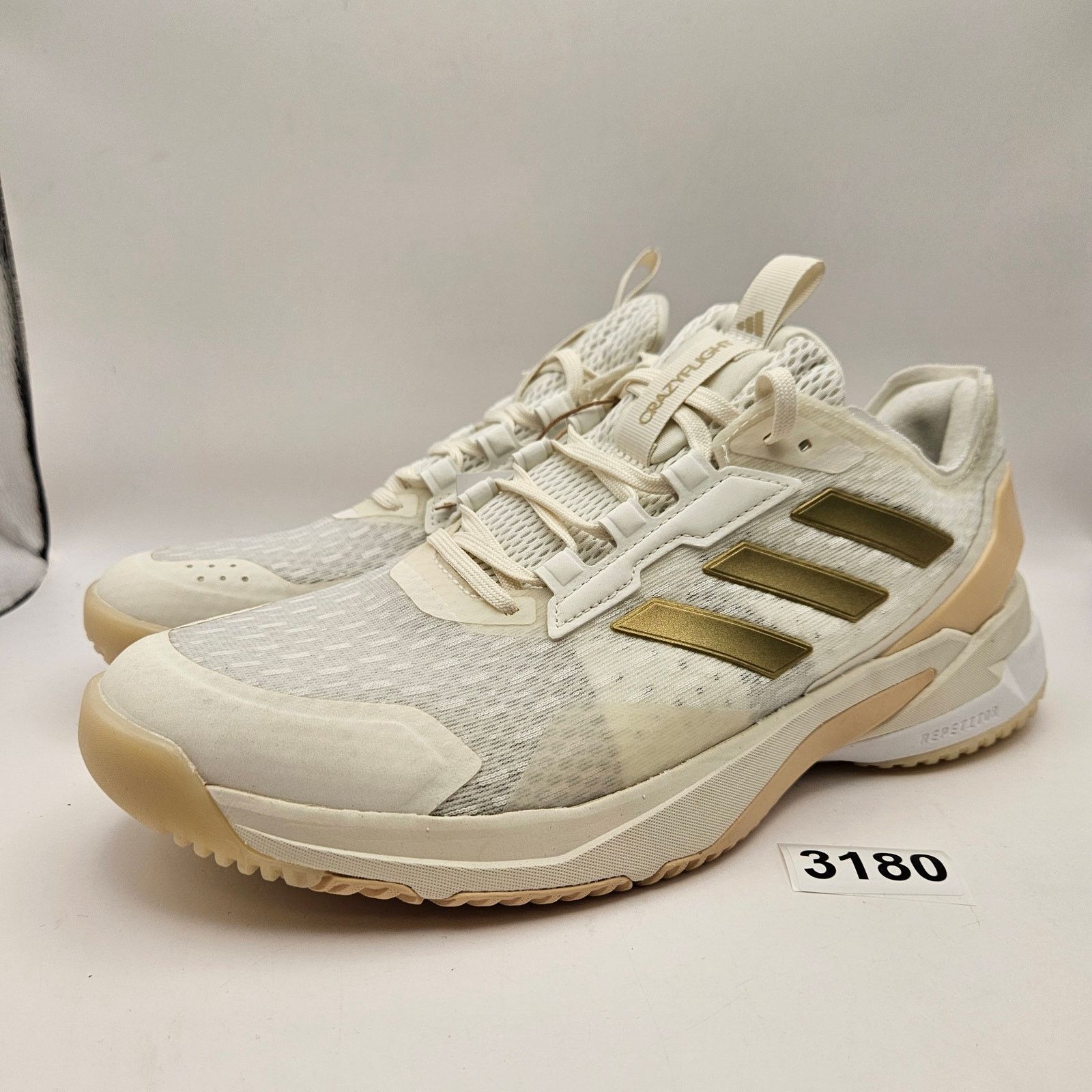 Adidas ADIDAS WOMEN'S 9 ADIZERO UBERSONIC 5 TENNIS SHOES WHITE GOLD Size US 9 / IT 39 - 1 Thumbnail