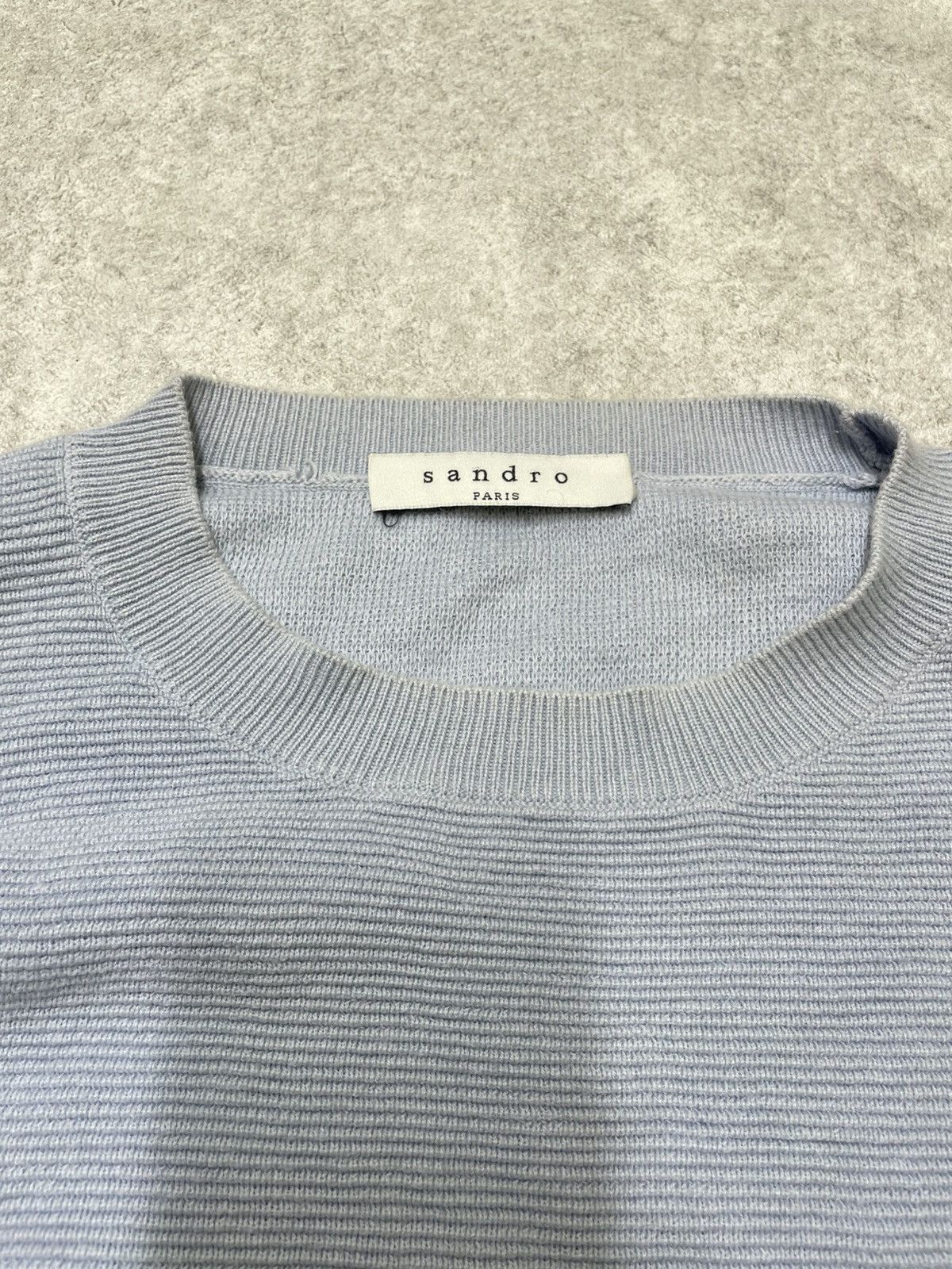 Designer × Sandro Sandro Paris Knit Sweater – Soft Turquoise Essential Size US M / EU 48-50 / 2 - 4 Thumbnail