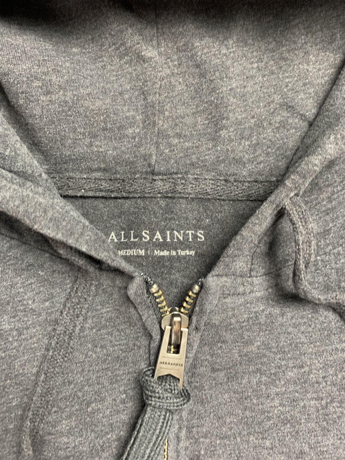 Allsaints Designer Allsaints Full Zip Hoodie Ramskull Logo Dark Gray Size US M / EU 48-50 / 2 - 6 Thumbnail