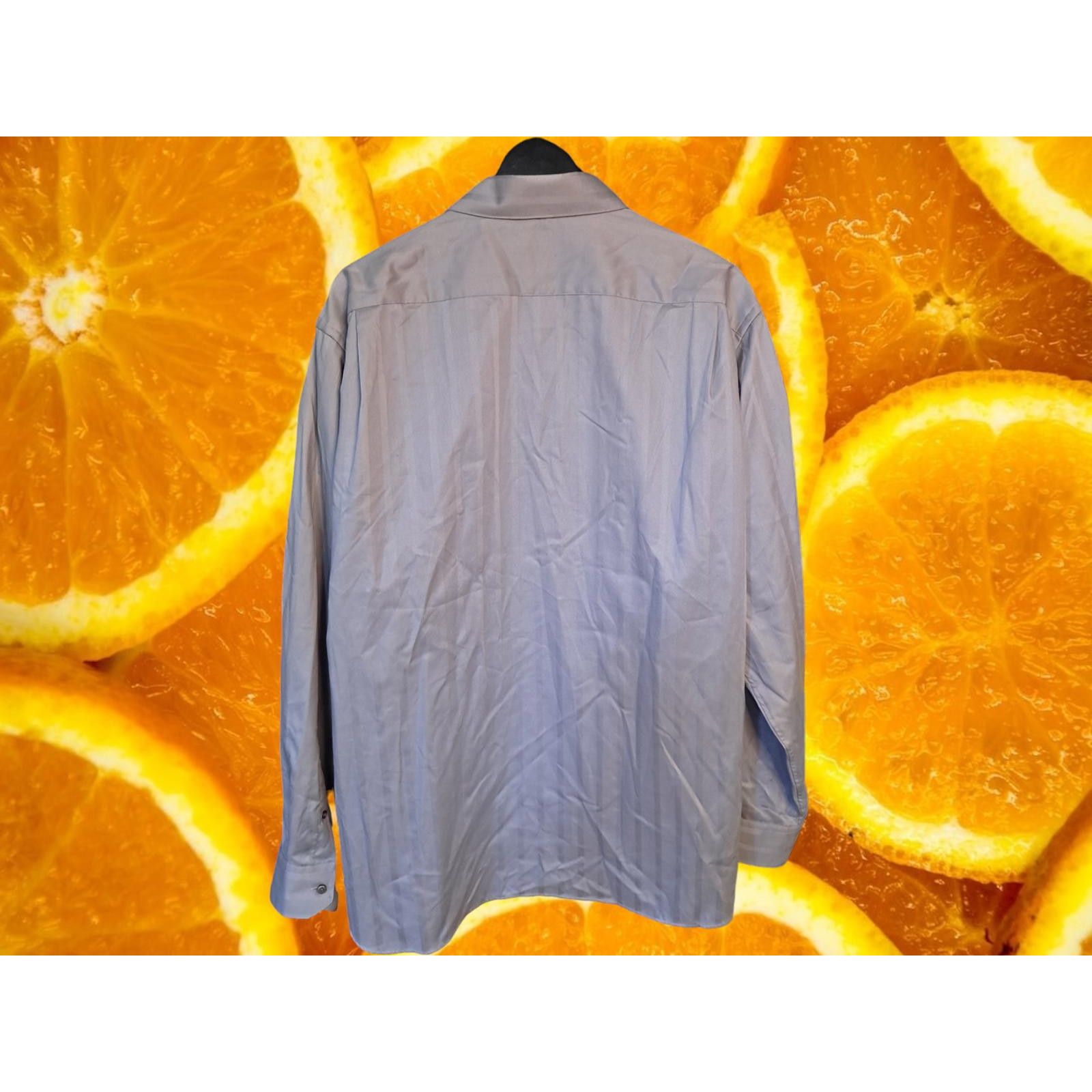 Paul Fredrick Paul Frederick CLassic Fit Gray Striped Button Up Shirt Size Size US XL / EU 56 / 4 - 6 Thumbnail