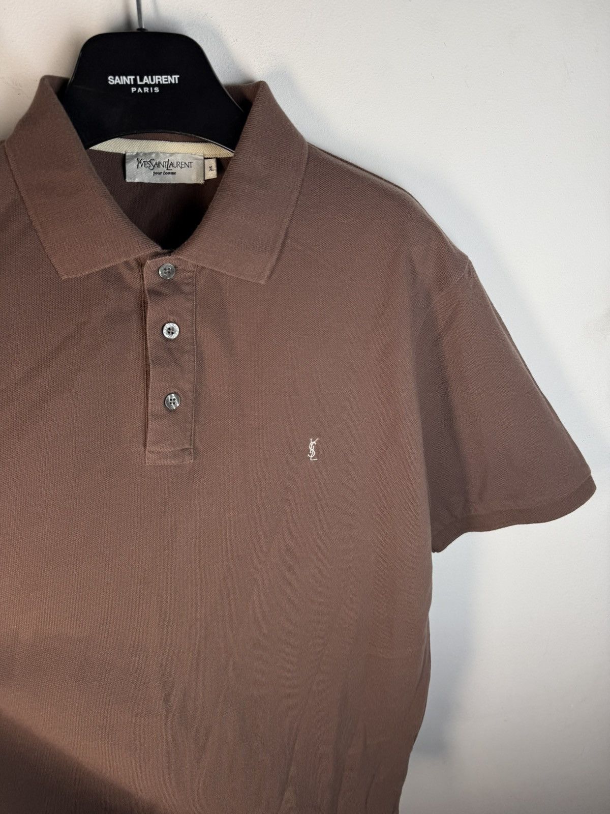 Yves Saint Laurent Brown YSL Polo Soft YSL Shirt YSL Tee Size US XL / EU 56 / 4 - 13 Thumbnail