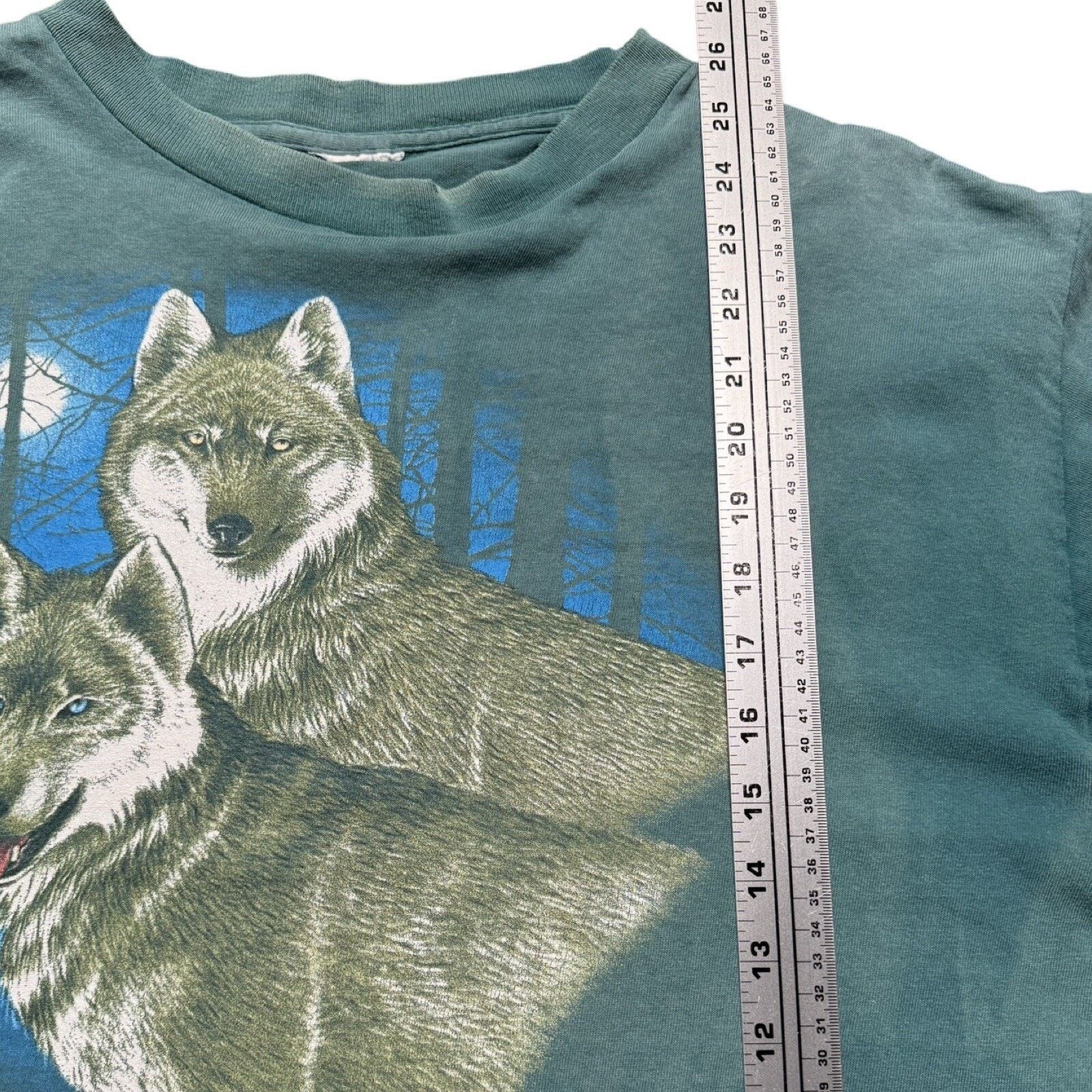 Vintage Vintage 90s Pikes Peak Faded Green Wolf Graphic T Shirt L Size US L / EU 52-54 / 3 - 5 Thumbnail
