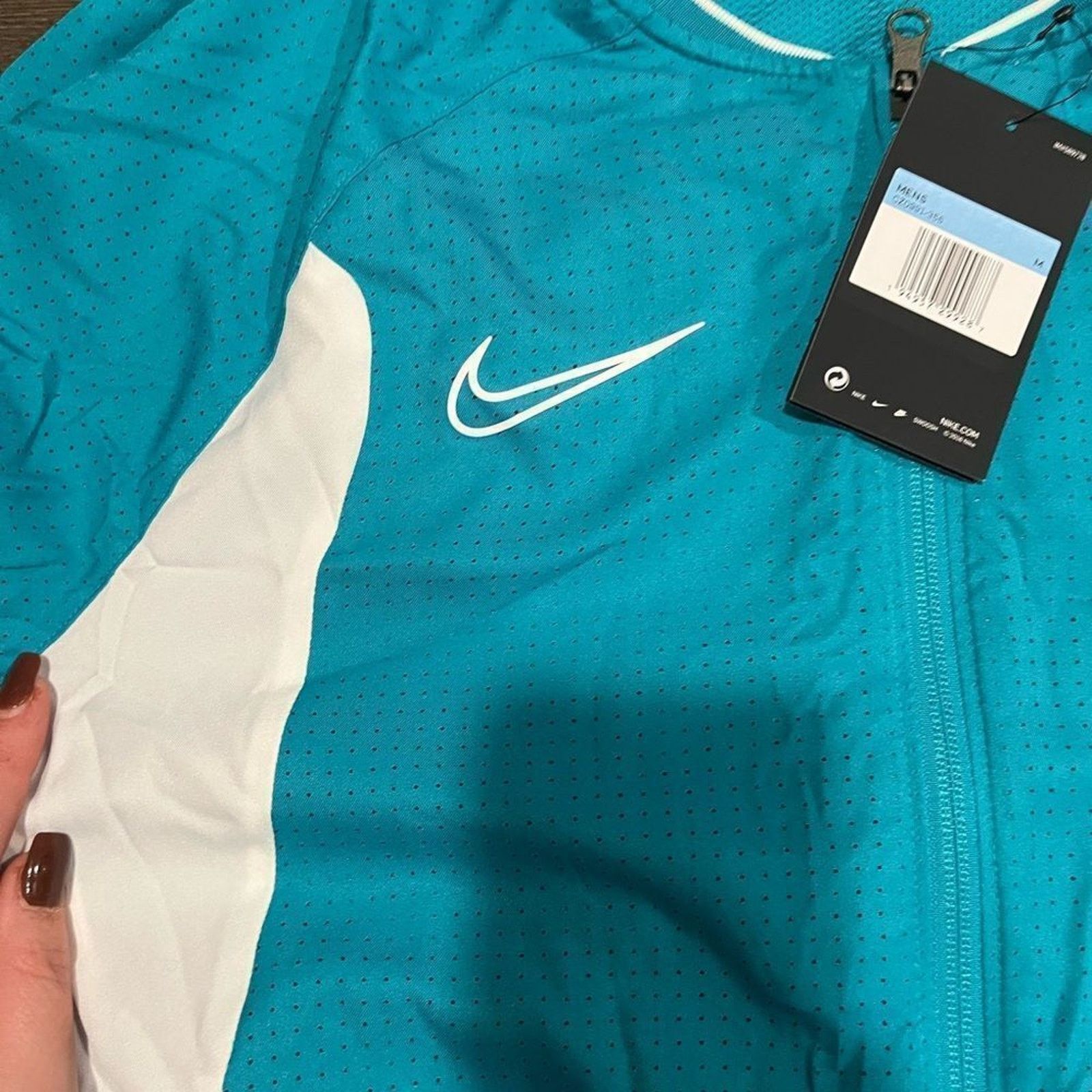 Nike NWT Nike Mens Teal Full Zip Dri-FIT Jacket - Size M Size US M / EU 48-50 / 2 - 3 Thumbnail
