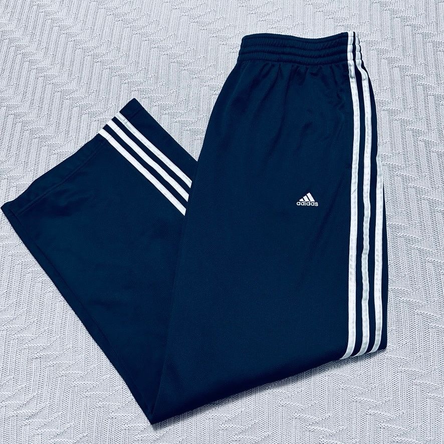 Adidas Adidas classic three stripe black mesh track pants Size US 38 / EU 54 - 1 Thumbnail