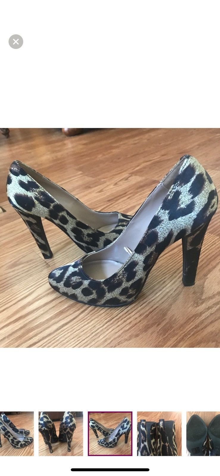 Forever 21 LEOPARD PRINT PUMPS HEELS Size US 8 / IT 38 - 6 Thumbnail