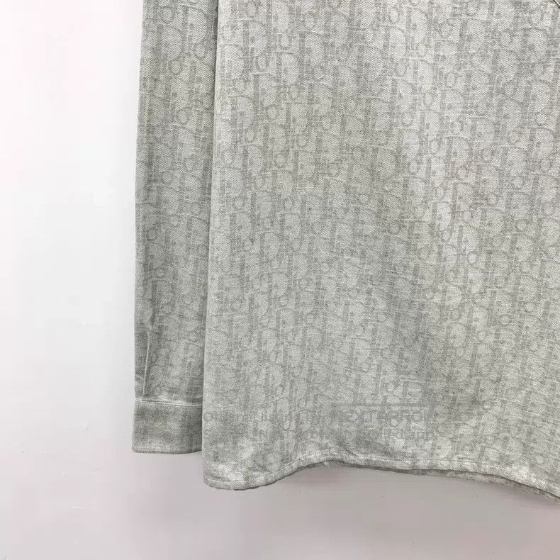 Dior Dior Size 38 Gray logo old flower full print cotton lapel s Size US XXS / EU 40 - 4 Thumbnail