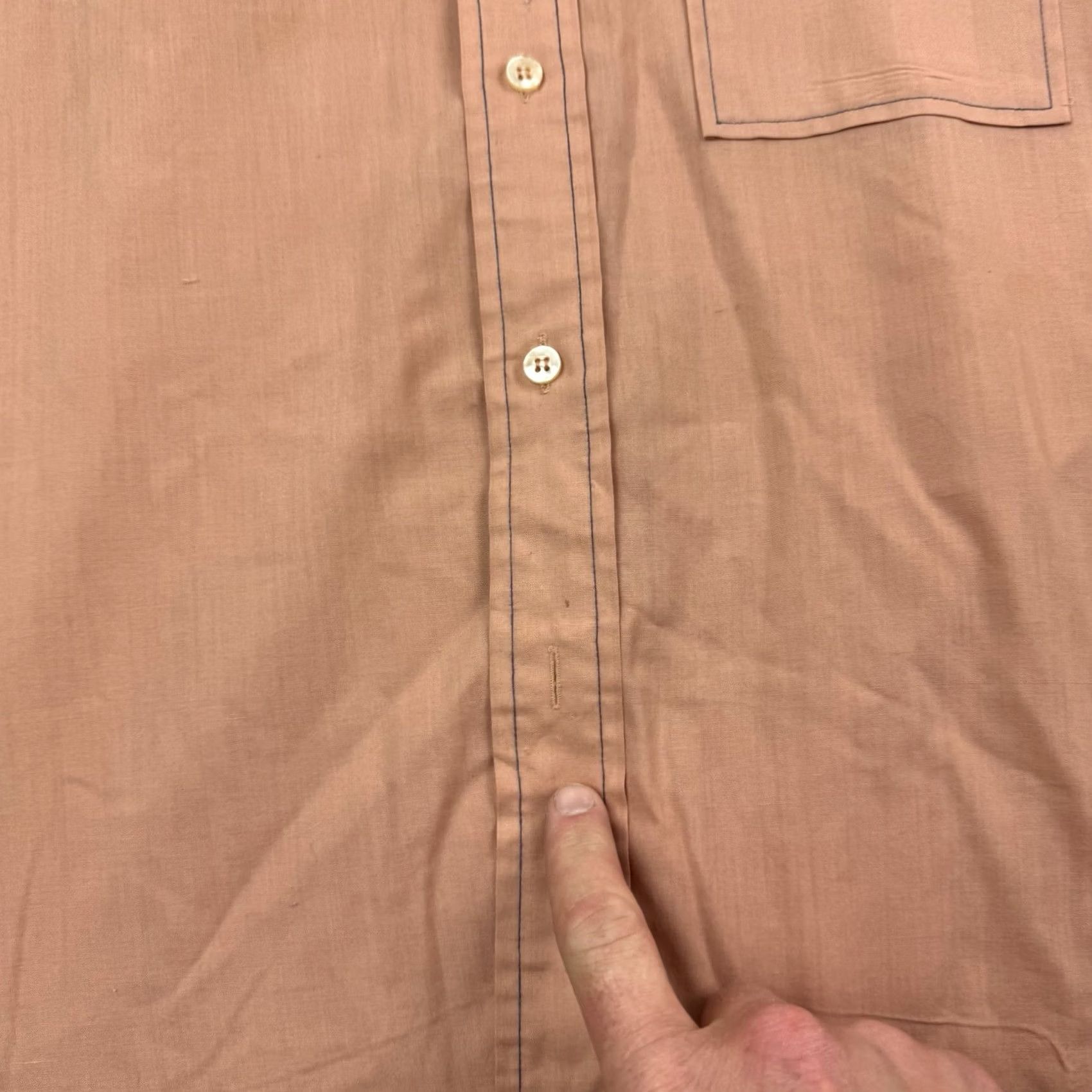 Imperial Vintage British Imperial 60s 70s Button Up Shirt - Adult Medium Pink Cotton Size US M / EU 48-50 / 2 - 4 Thumbnail