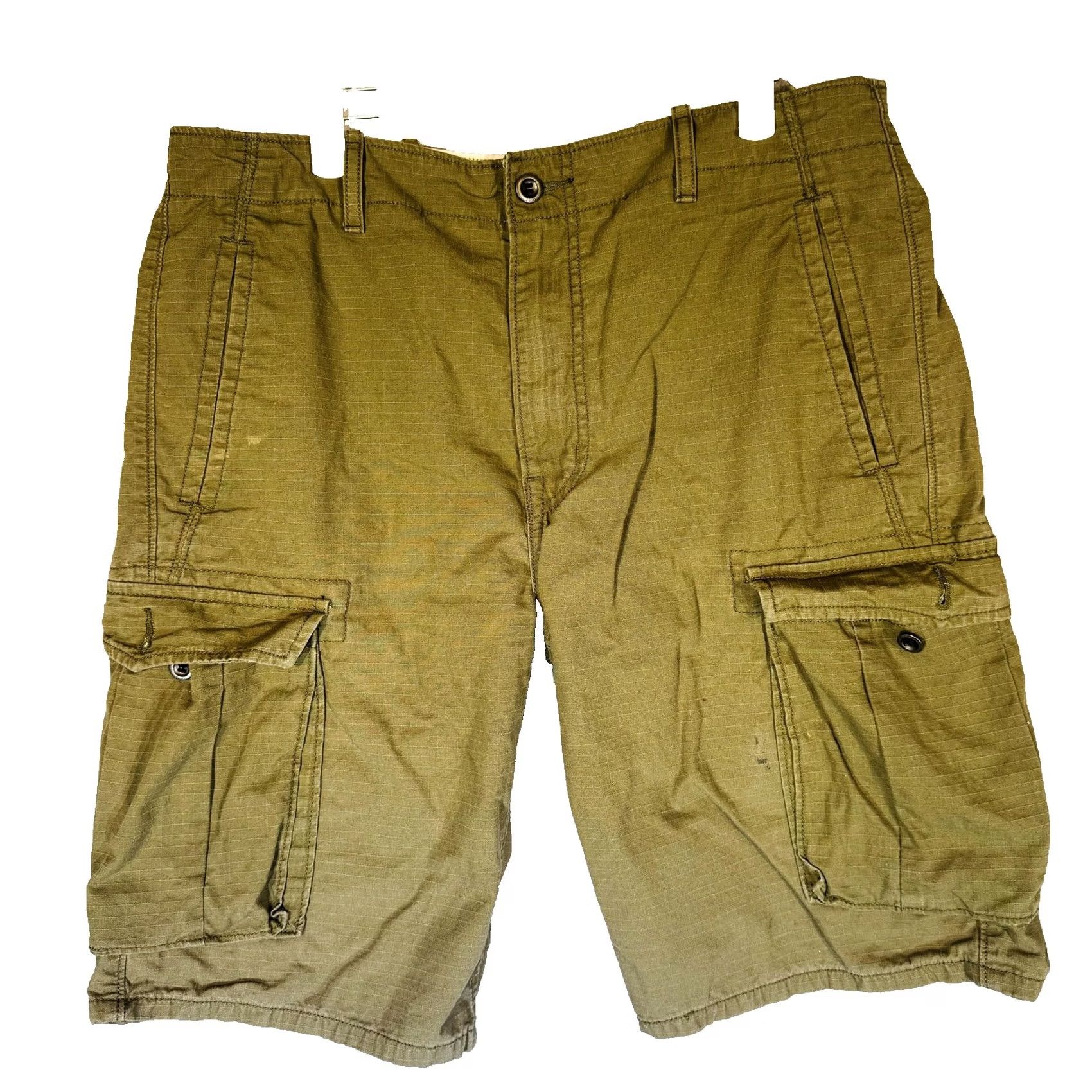 Levi's VINTAGE Levis S40196 Cargo Shorts Womens W33 Green Twill 100% Cotton Cargo Pockets Size 24" / US 00 / IT 34 - 5 Thumbnail