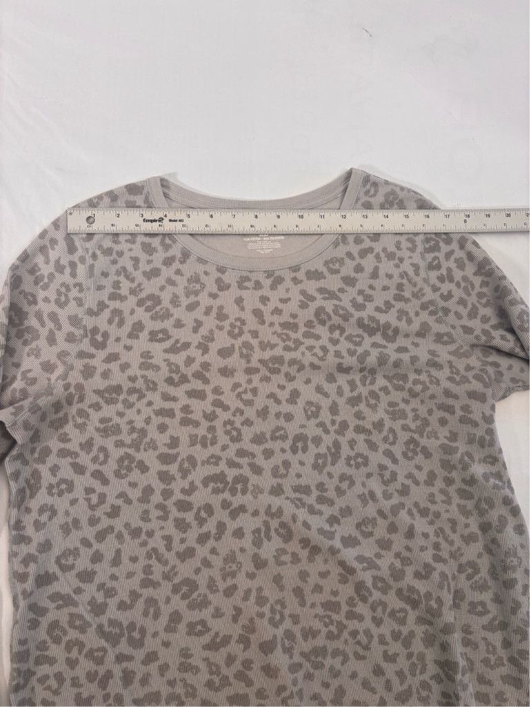 Sonoma Women's Sonoma Top XL Gray Leopard Print Long Sleeve Size XL / US 12-14 / IT 48-50 - 3 Thumbnail