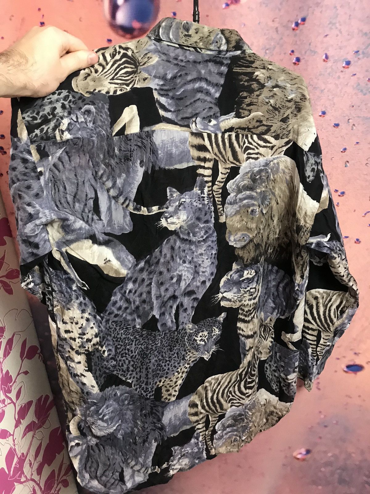 Vintage Vintage Crazy art shirt animal print Size US XL / EU 56 / 4 - 4 Thumbnail