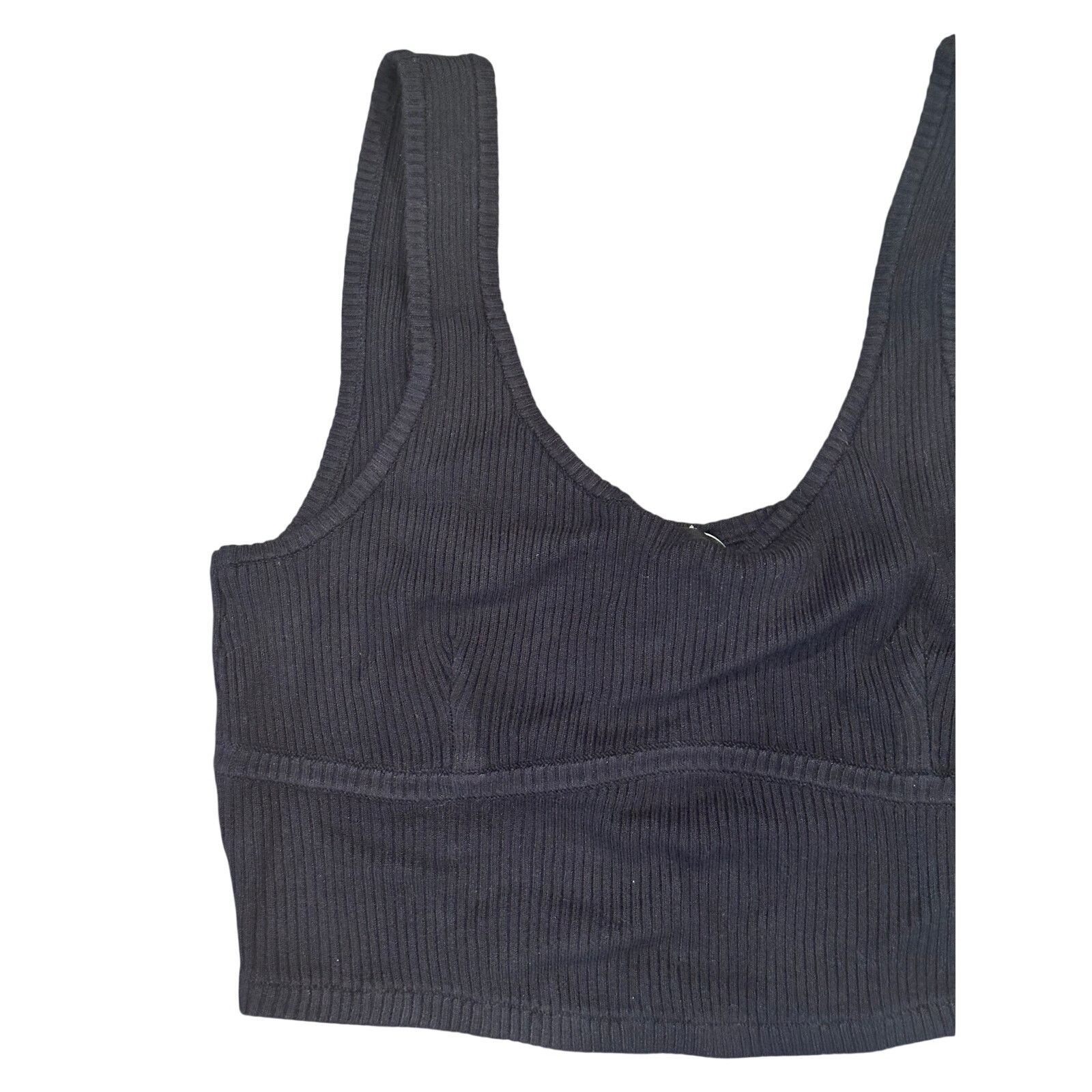 Other Roxy Women's Crop Ribbed Black Tank Top Scoop Neck XL NWT Size XL / US 12-14 / IT 48-50 - 4 Thumbnail