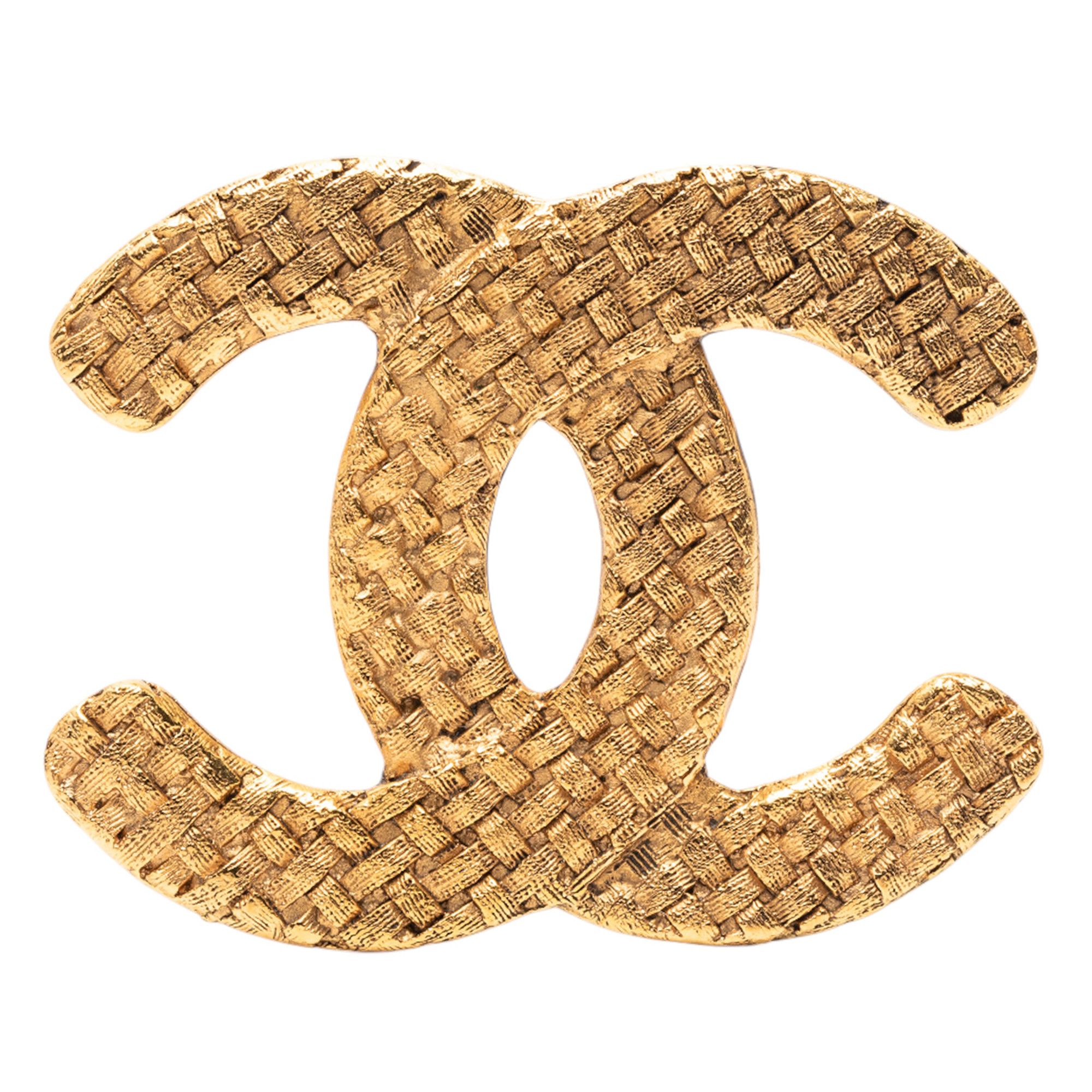 Chanel Chanel CC Gold Plated Woven Brooch Size ONE SIZE - 1 Thumbnail
