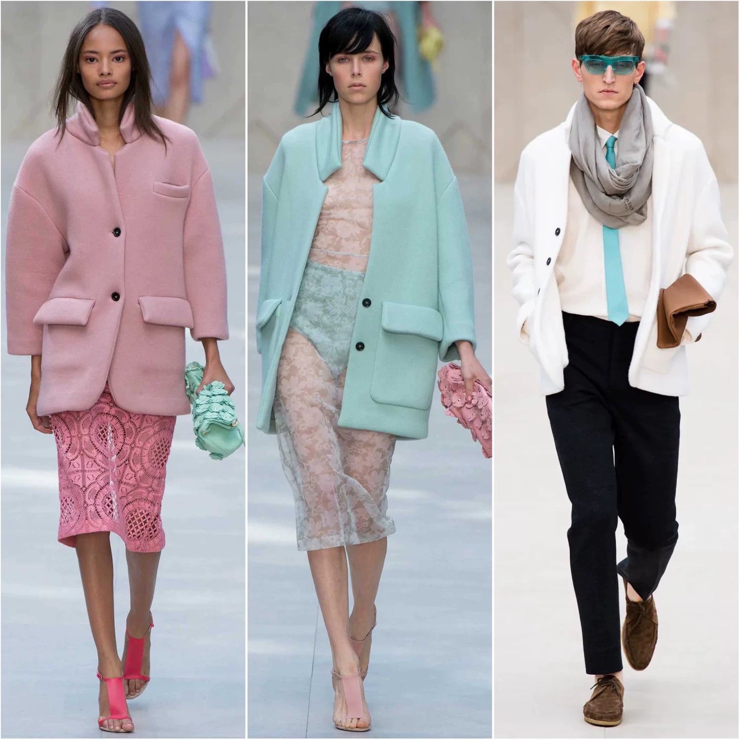 Burberry Burberry Prorsum Cashmere Silk Oversized Mint Green Coat S Size US S / EU 44-46 / 1 - 2 Thumbnail