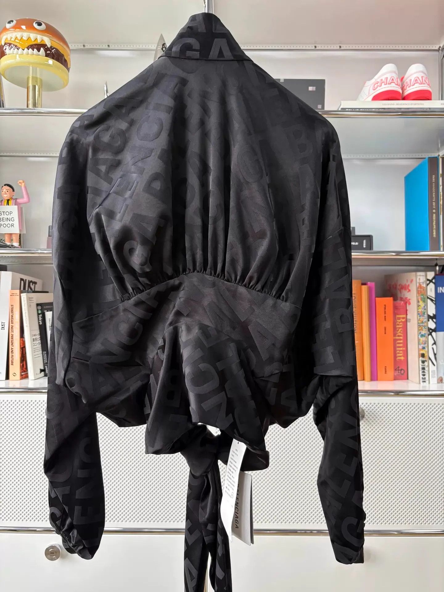 Balenciaga Balenciaga Black Logo All Over Shirt Jacket 34 Size XXS / US 00 / IT 34 - 3 Thumbnail