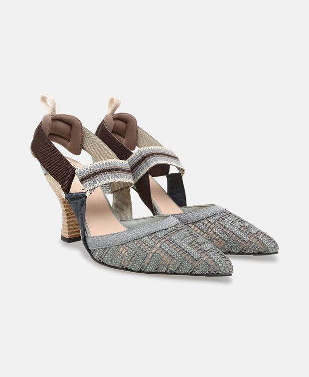 Fendi Colibri Rete Pumps Size US 5.5 / IT 35.5 - 1 Thumbnail