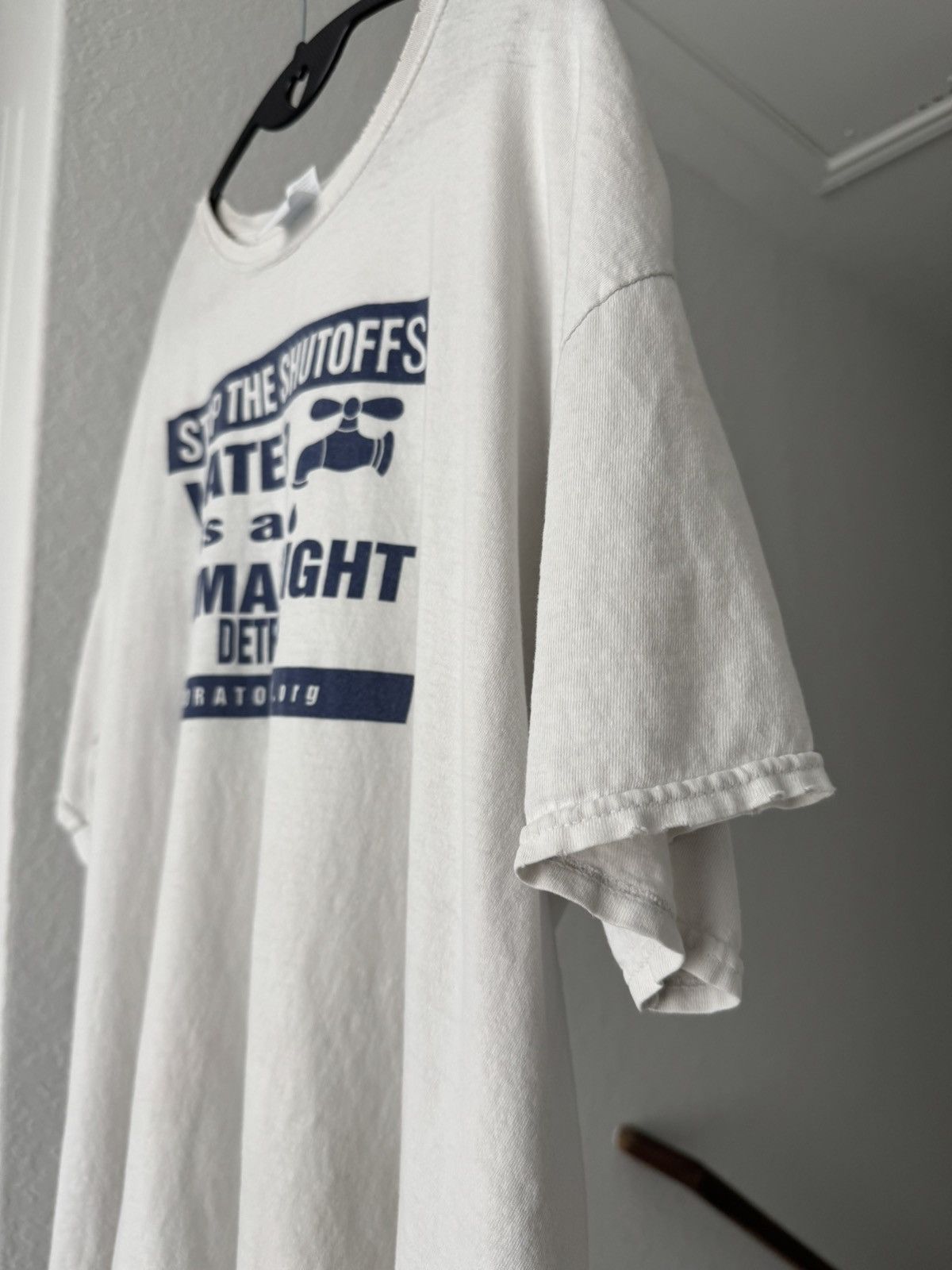 Vintage detroit thrashed human rights stop ERD distressed oversized Size US XXL / EU 58 / 5 - 10 Thumbnail