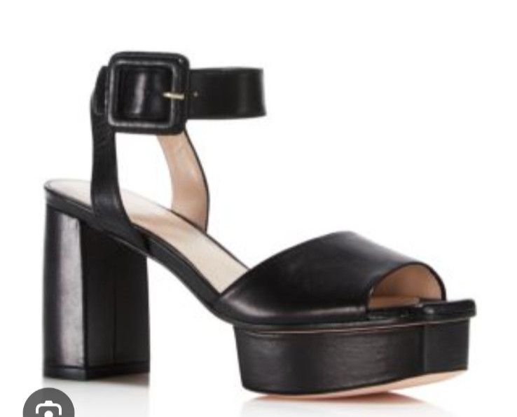 Stuart Weitzman Stuart Weitzman Women's Newdeal Leather Platform Sandals Size US 9 / IT 39 - 1 Thumbnail