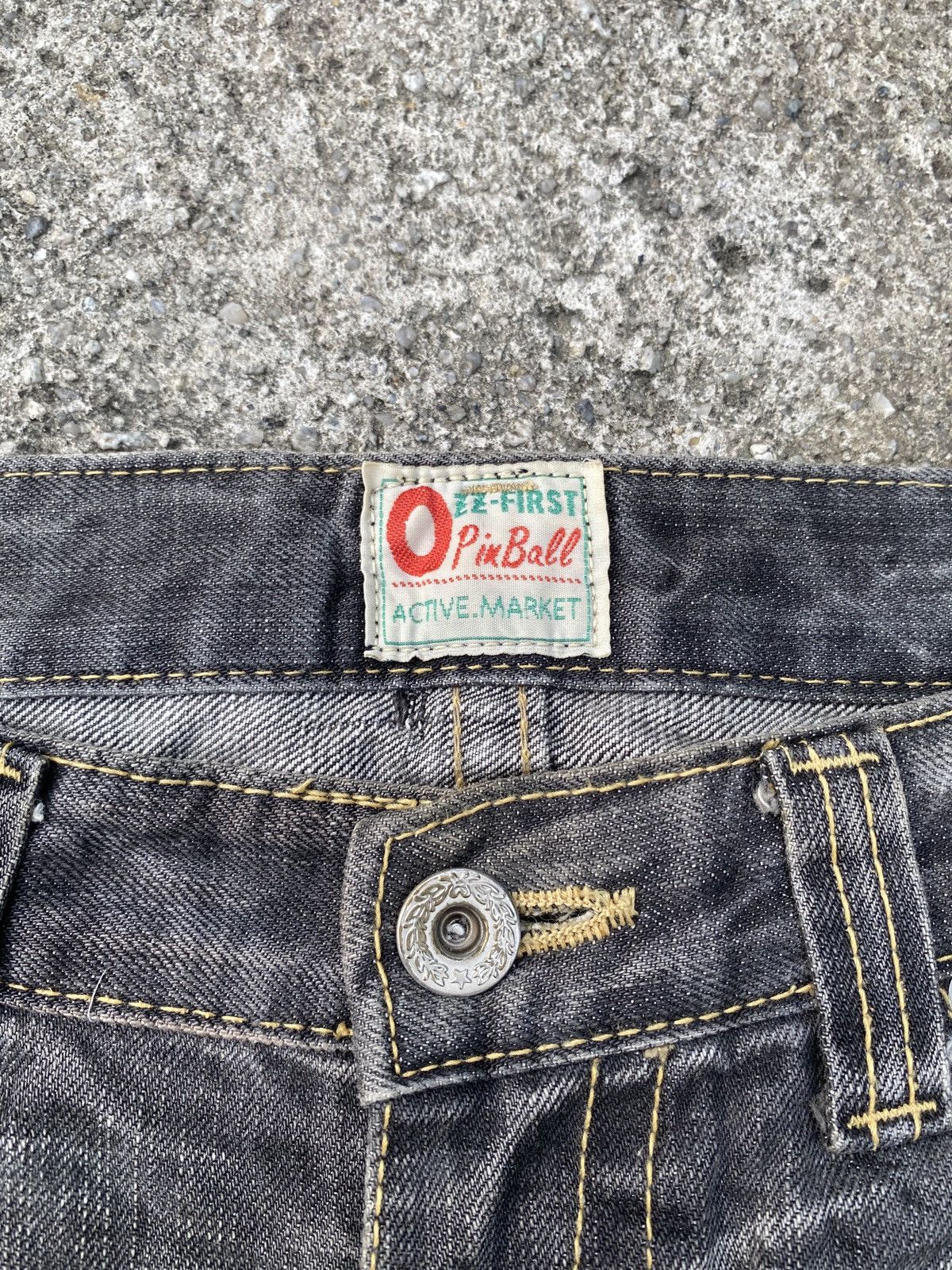If Six Was Nine × Japanese Brand × Tornado Mart Ozz First Pinball Distressed Claw Marks Slim Flare Denim Size US 30 / EU 46 - 17 Thumbnail
