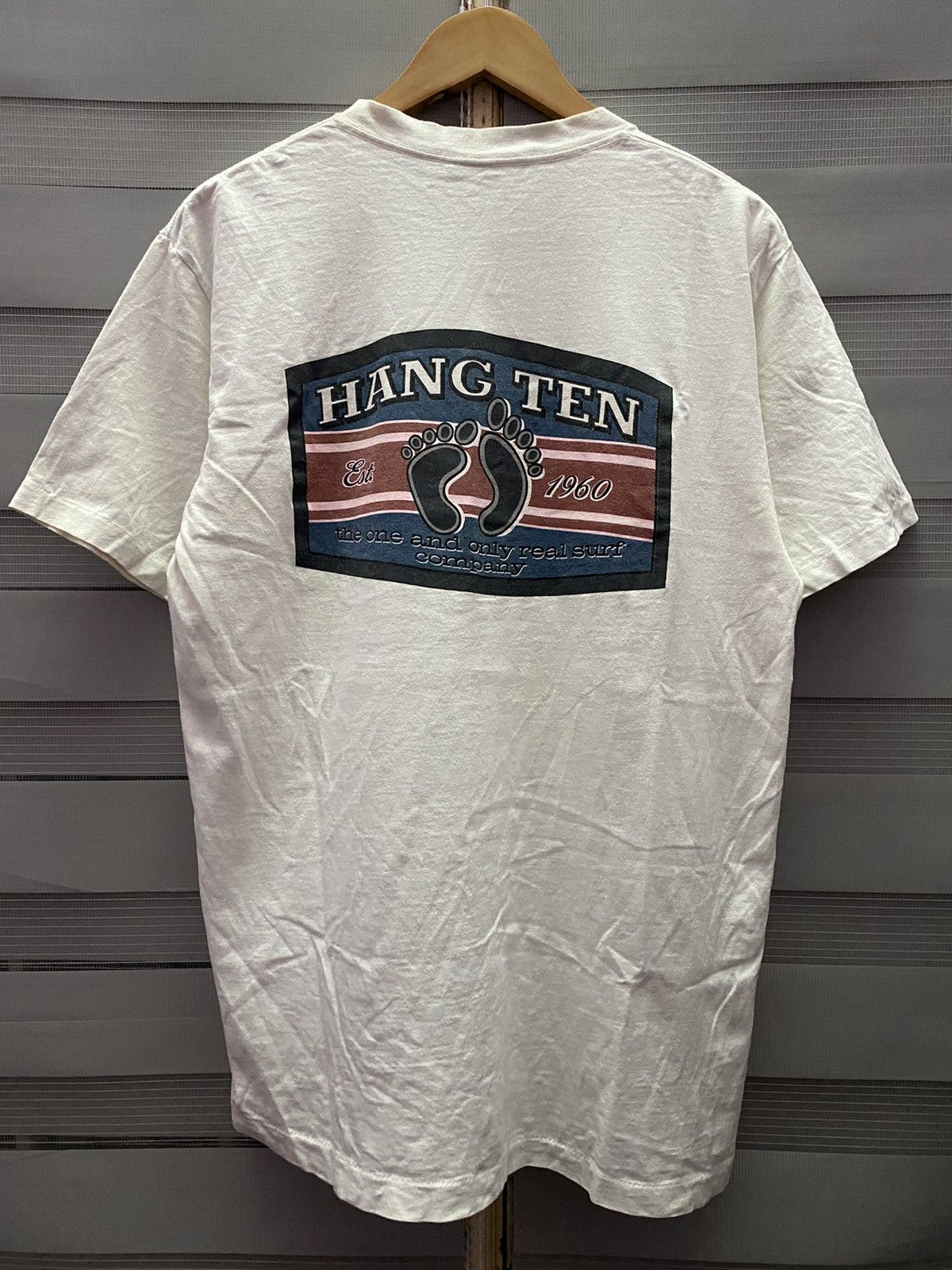 Hang Ten Vintage 90s Hang Ten Back Hit Tee Logo Printed Size US L / EU 52-54 / 3 - 1 Thumbnail