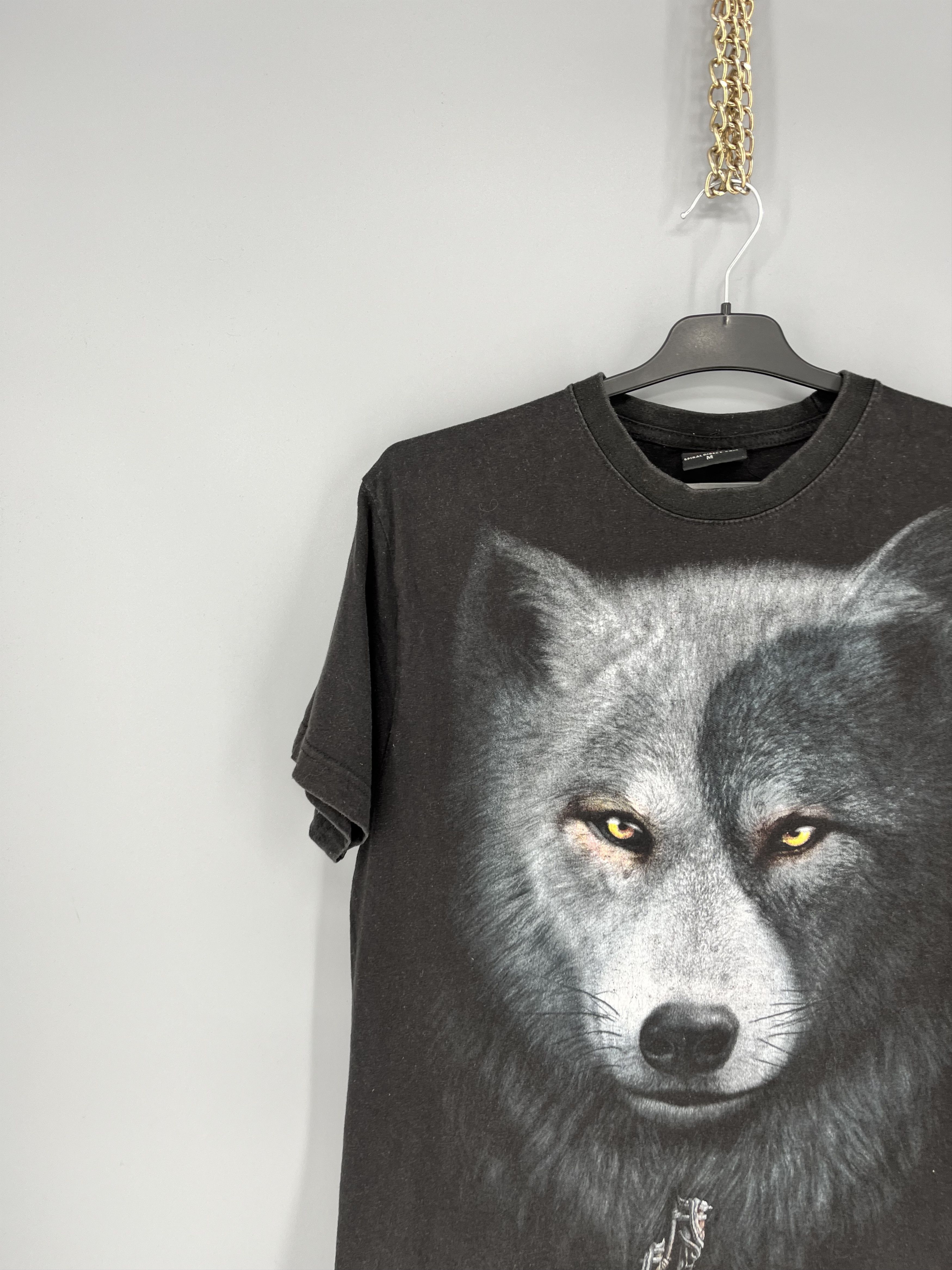 Vintage Vintage 90s Wolf Face Boxy Fit Tee Toys Rock Spiral Size M Size US M / EU 48-50 / 2 - 4 Thumbnail
