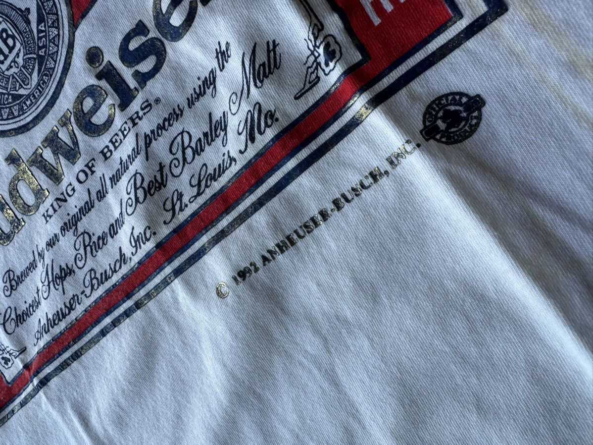 Budweiser 🚨1992 BUDWEISER VNTG BEER T Shirt Coors Corona Carlsberg Size US M / EU 48-50 / 2 - 6 Thumbnail